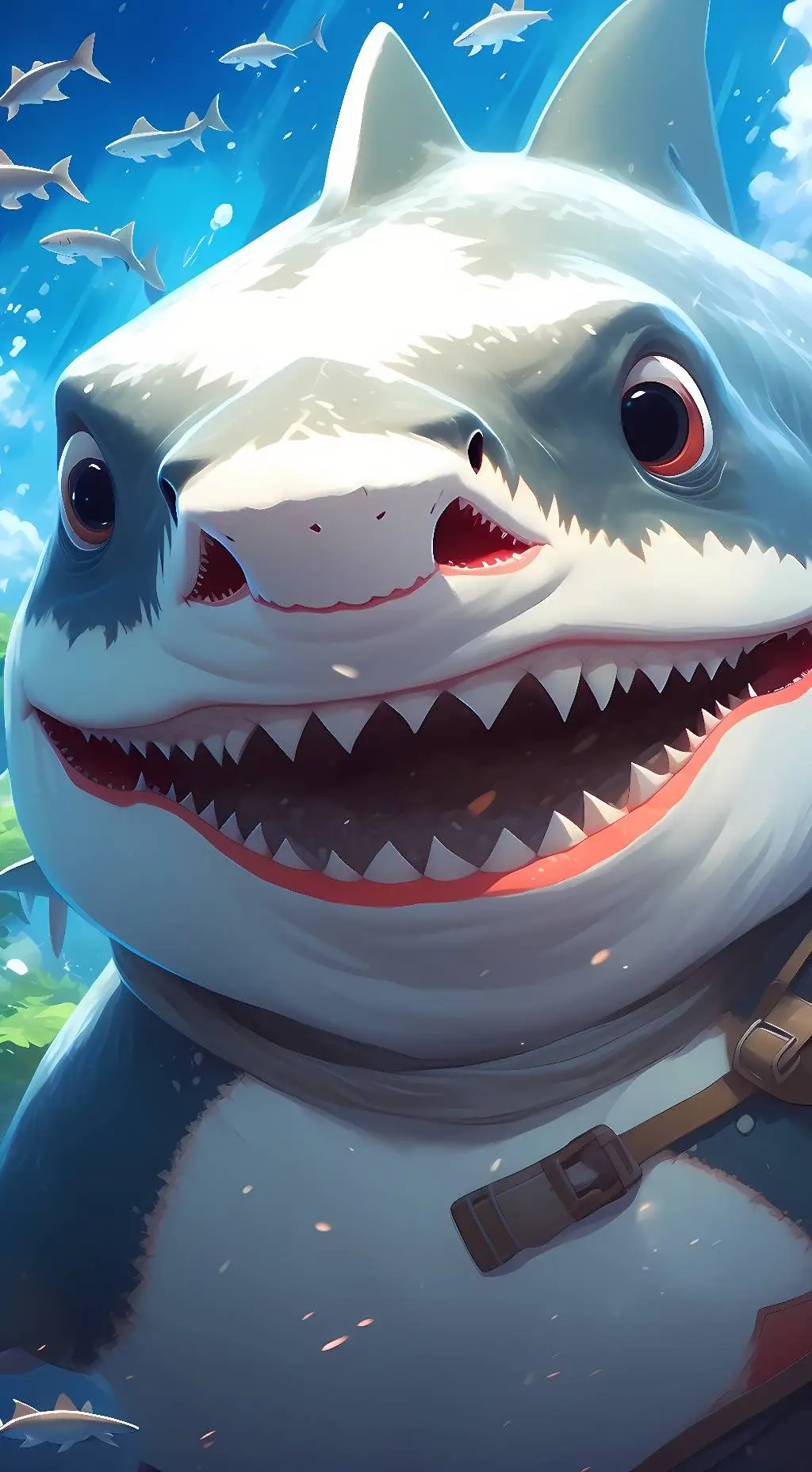 ai character: Shark😘🥰🦈 background