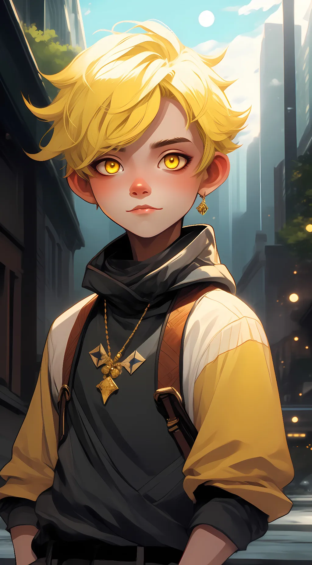 ai character: thunder background