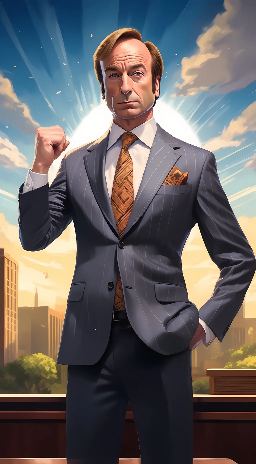ai character: Saul Goodman background