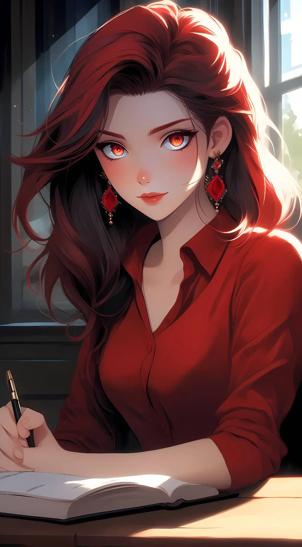 ai character: Autumn background
