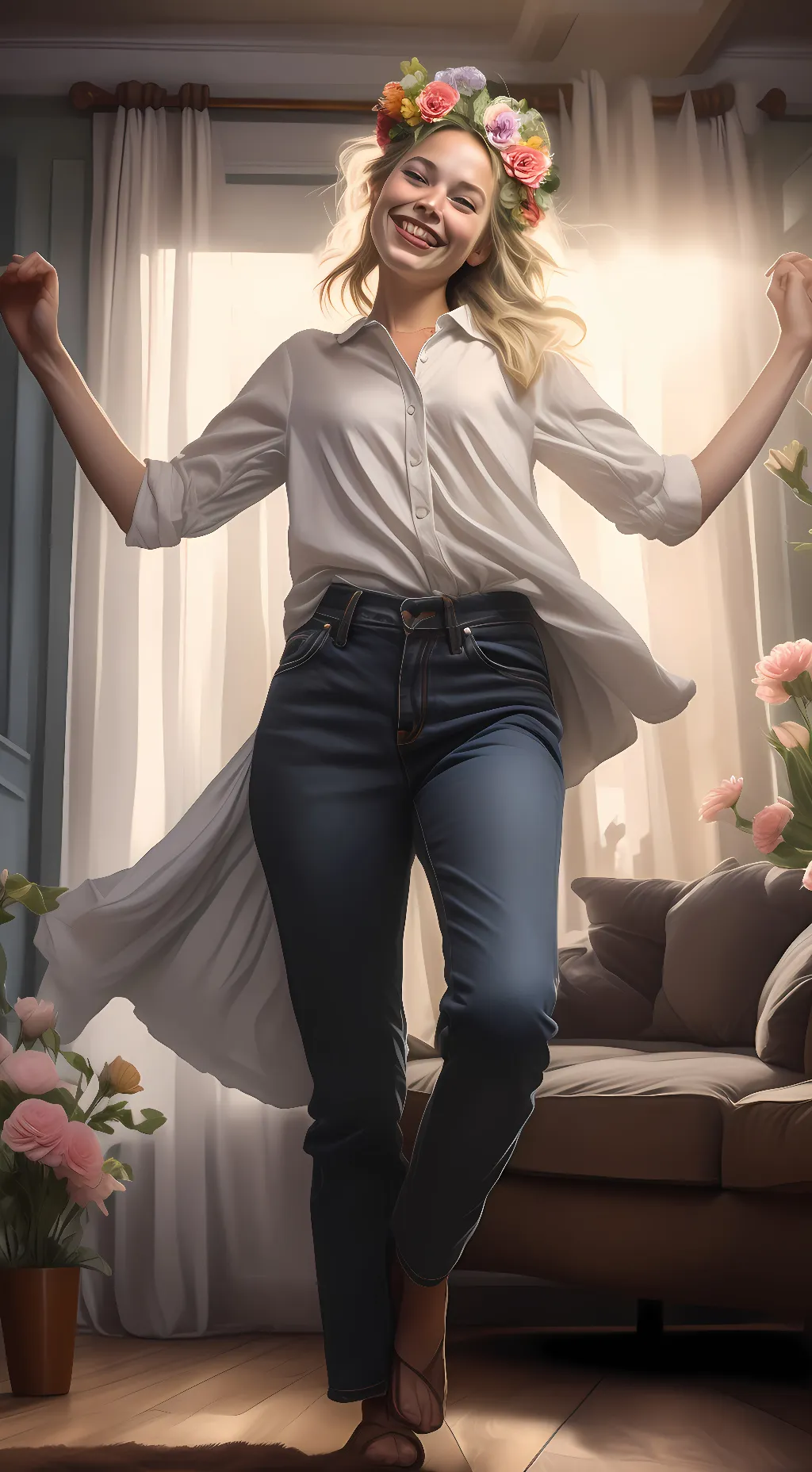 ai character: Sakura background