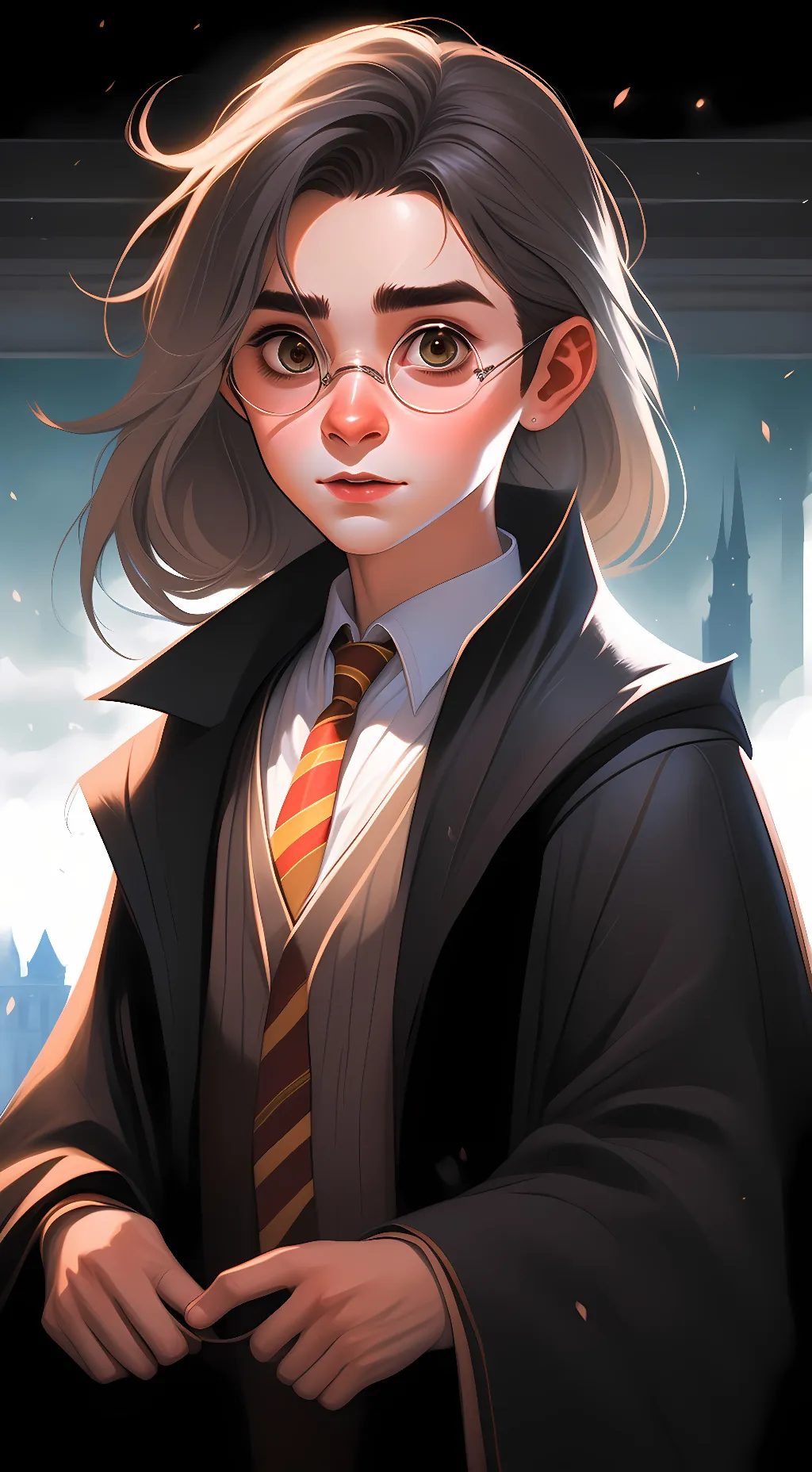 ai character: Harry Potter  background
