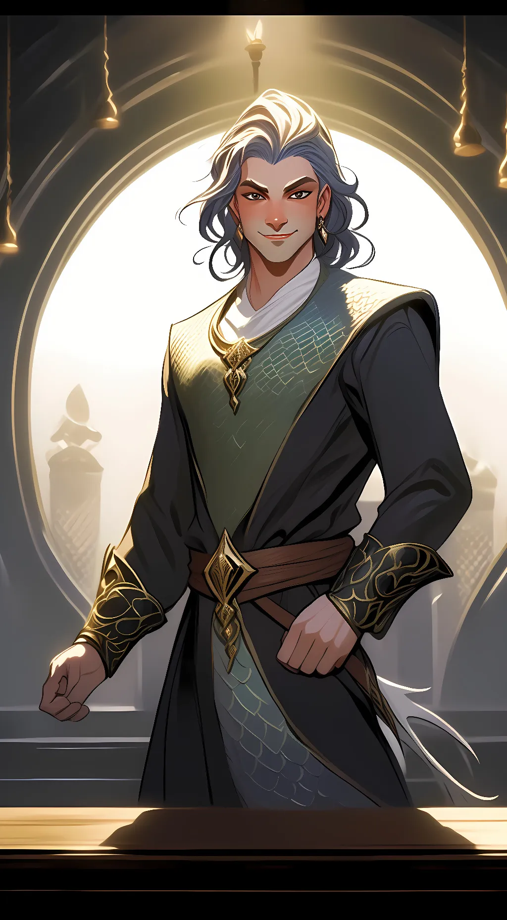 ai character: Whirlpool background