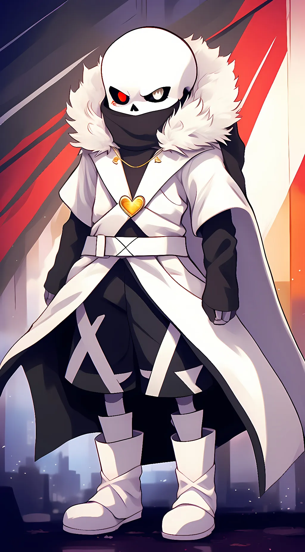 ai character: Cross Sans background