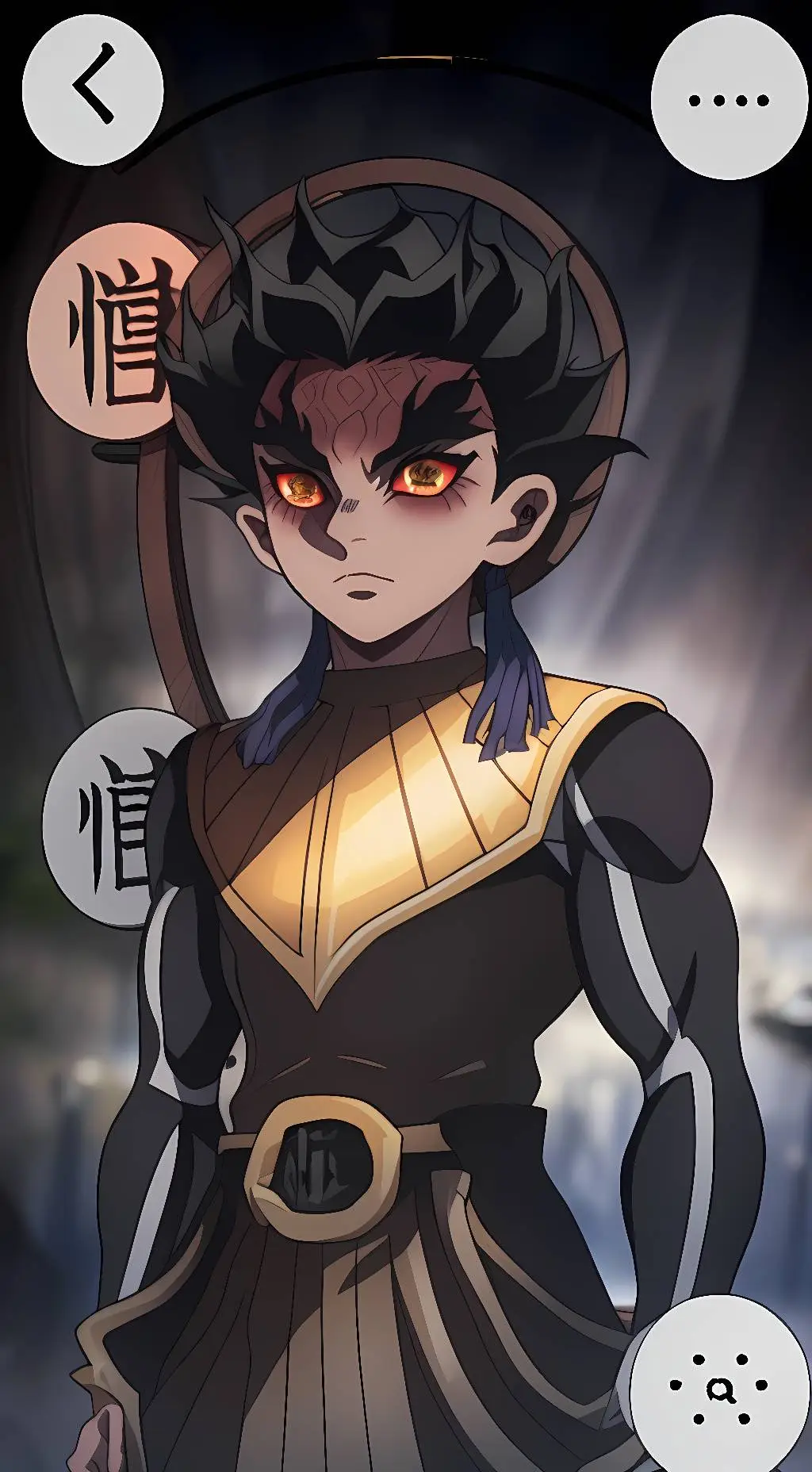 ai character: zohakuten  background