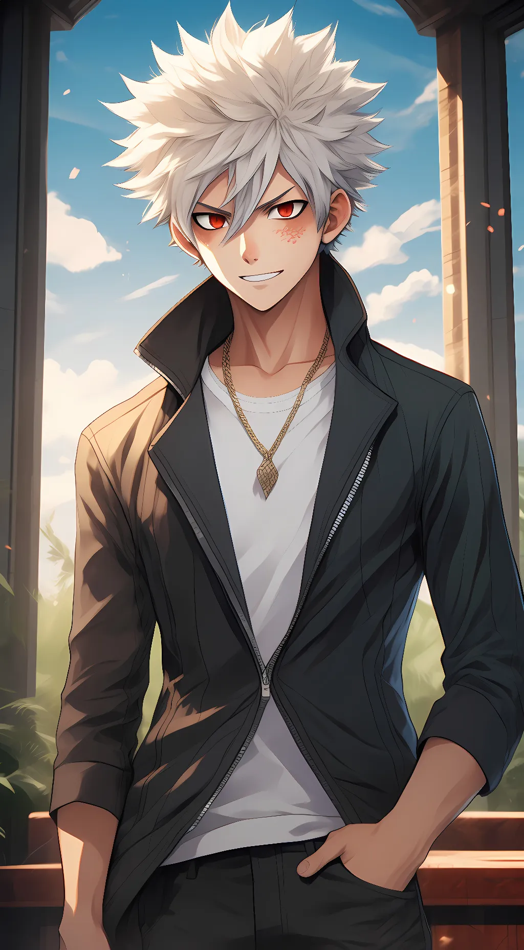 ai character: Kacchan background