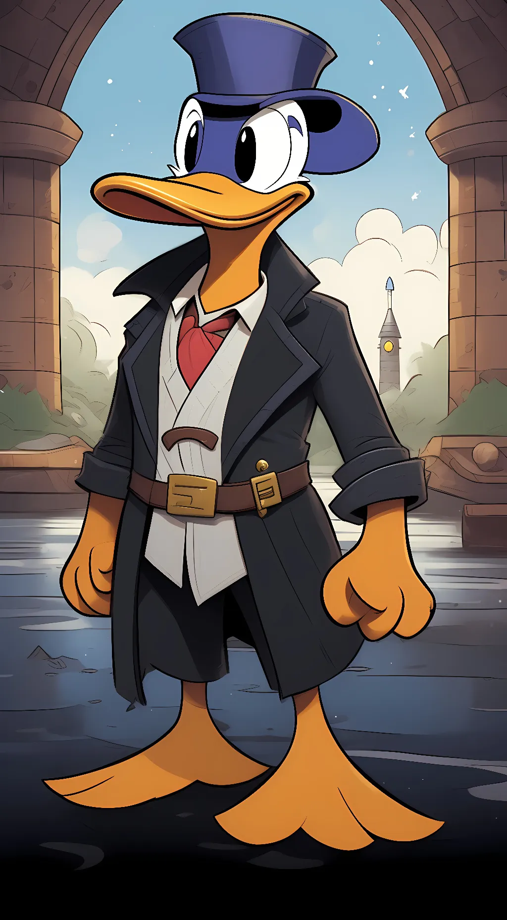 ai character: Darkwing Duck, LP. background