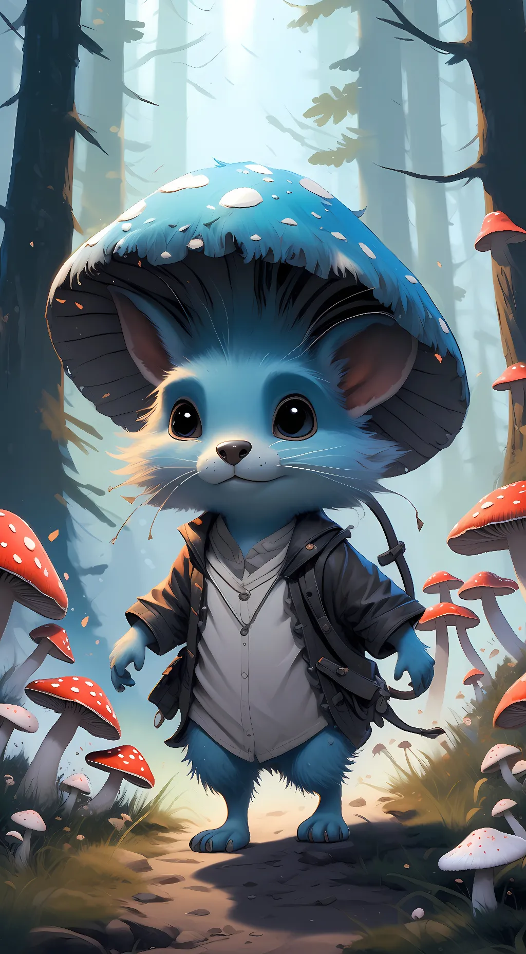 ai character: Smurf Cat  background