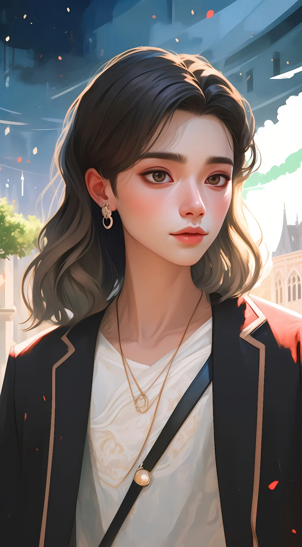 ai character: Leah  background