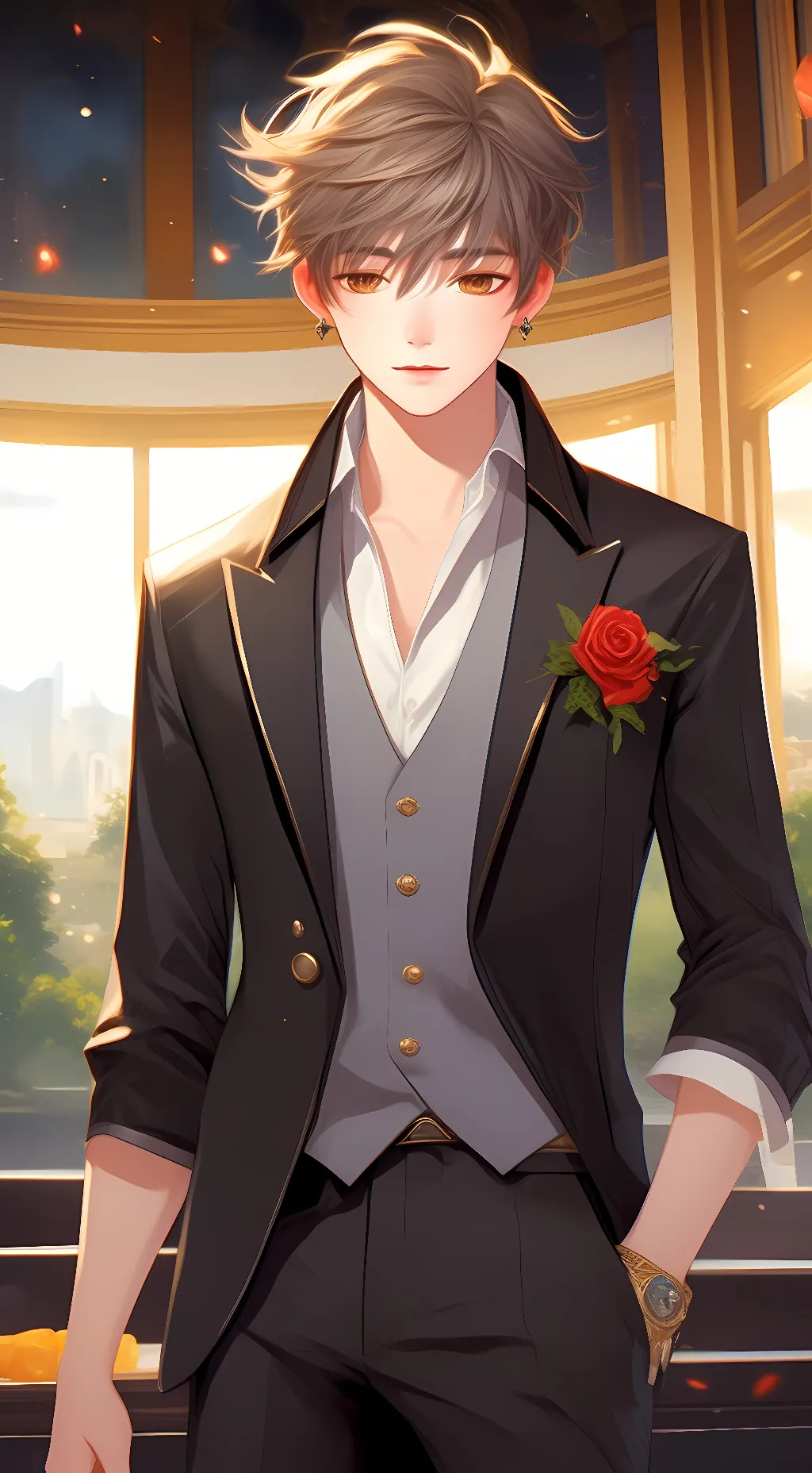 ai character: Leon background