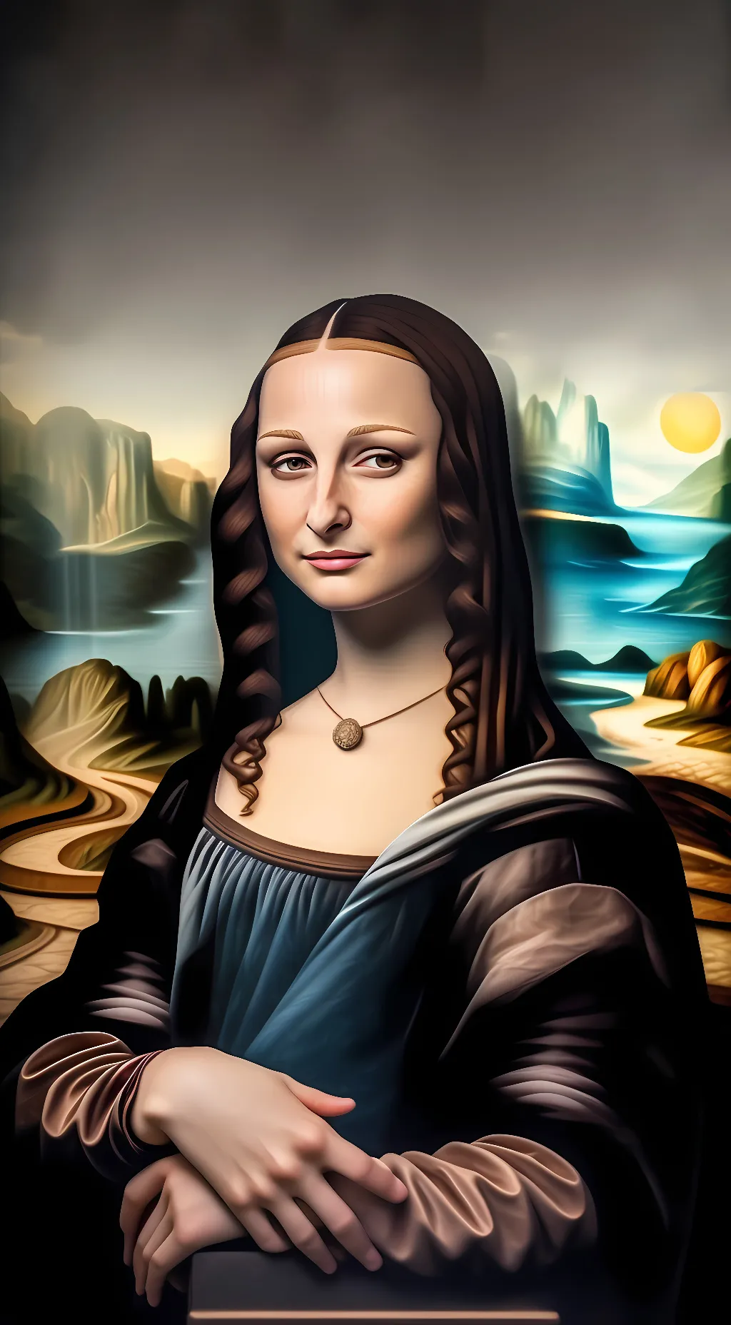 ai character: Mona Lisa background