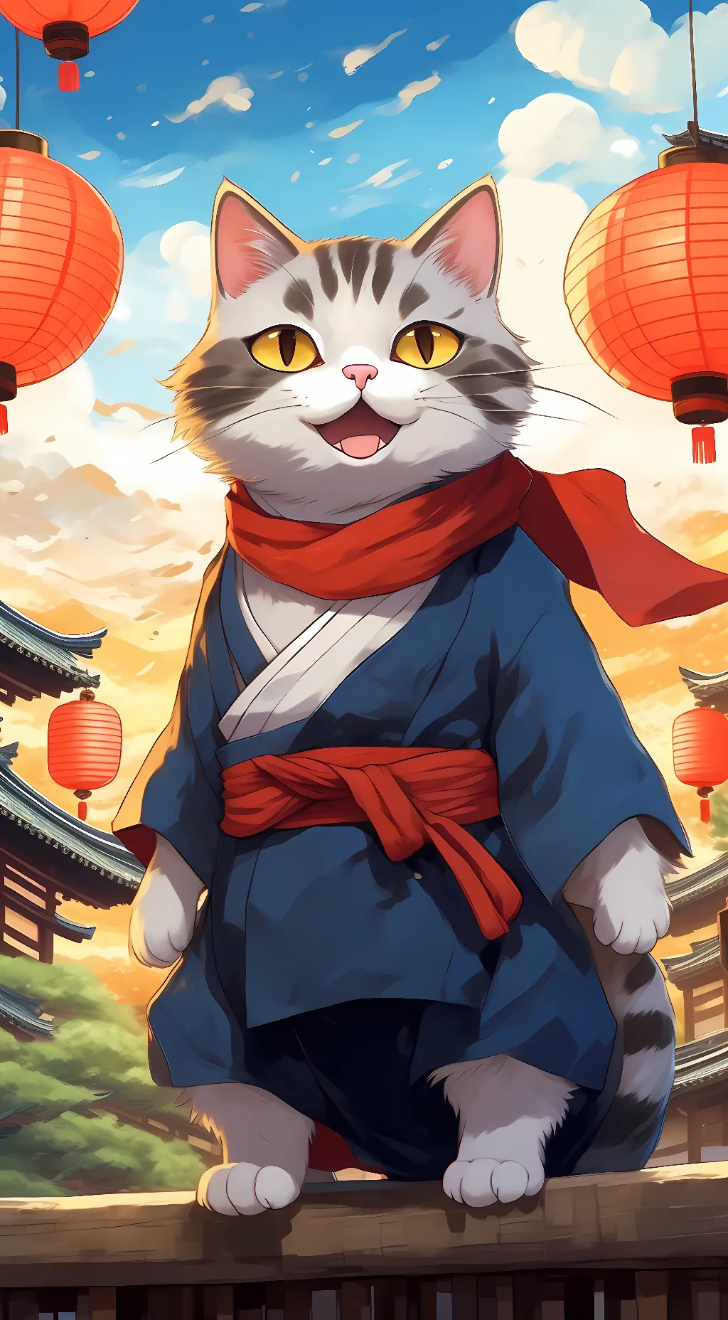 ai character: Lucky The Cat background