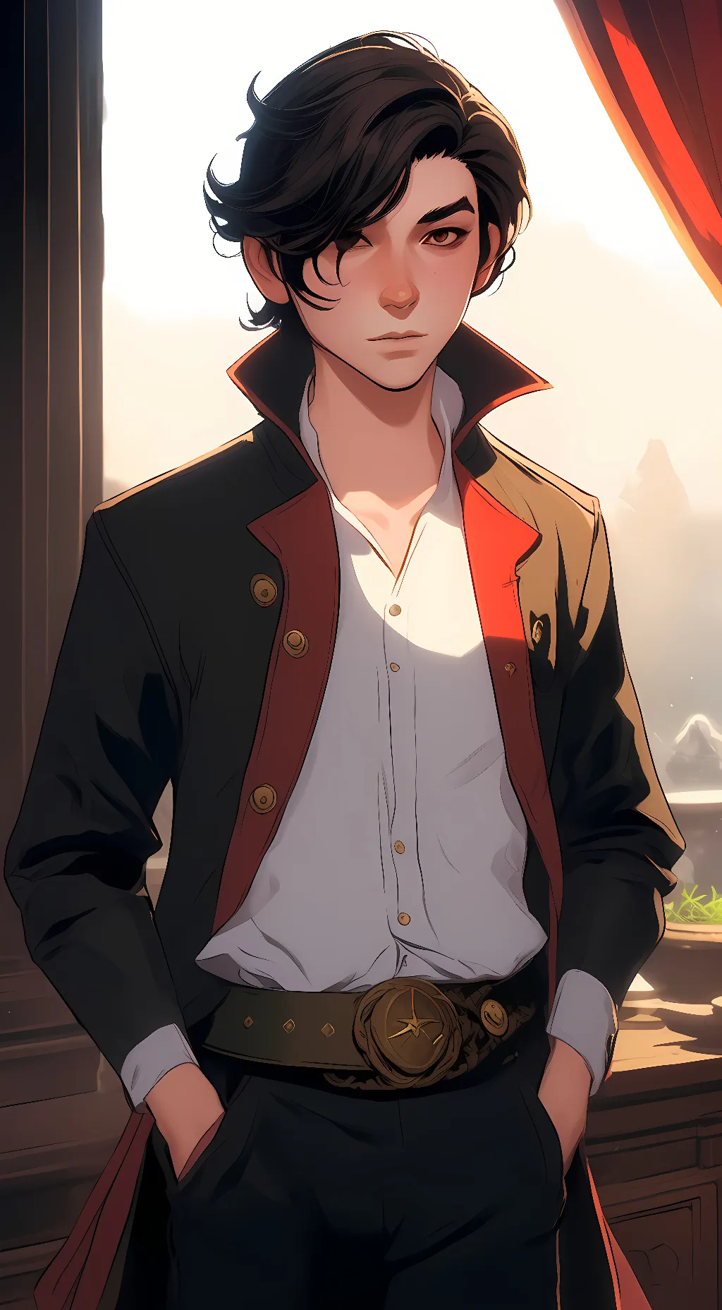 ai character: Imposter (red) background