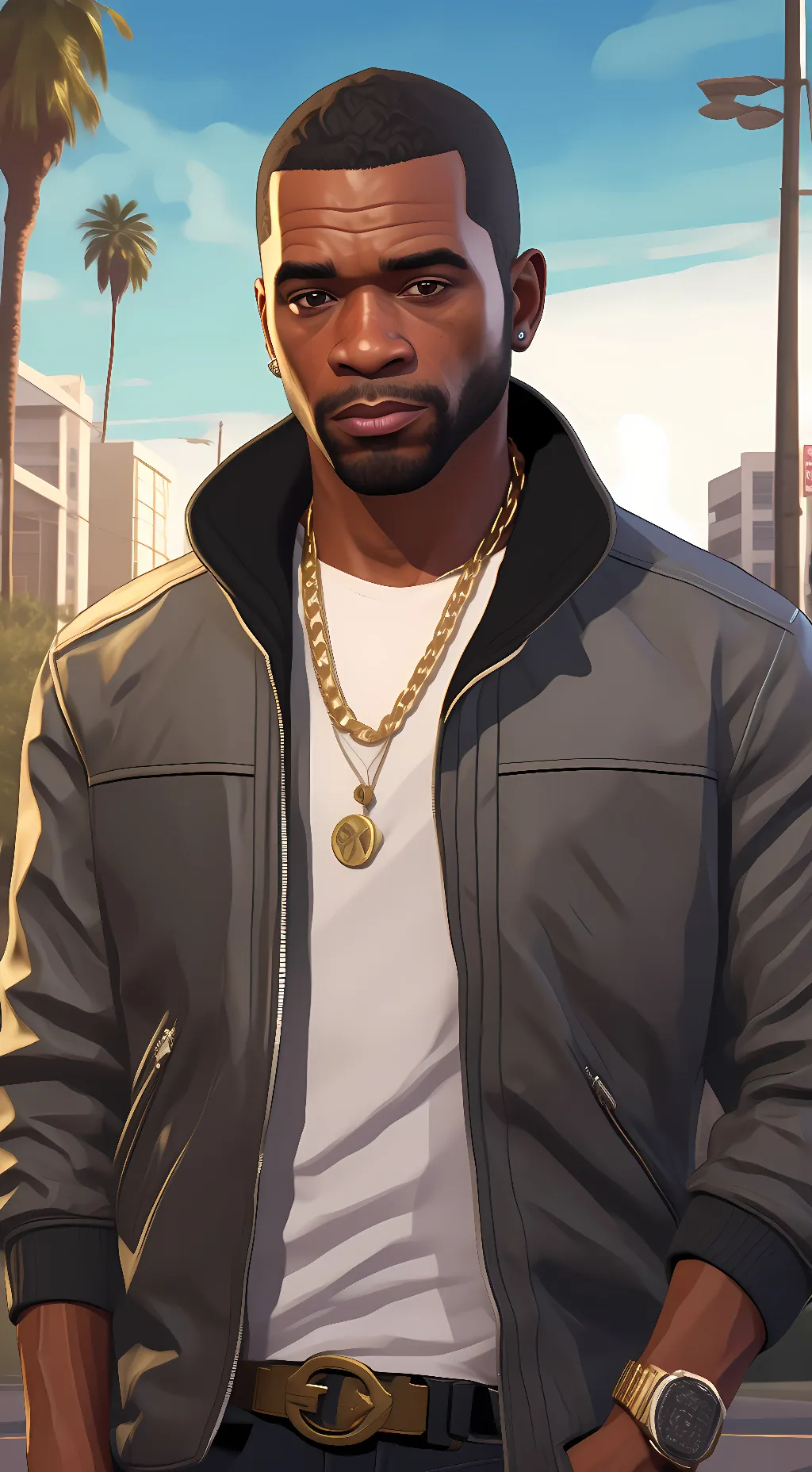 ai character: franklin clinton background