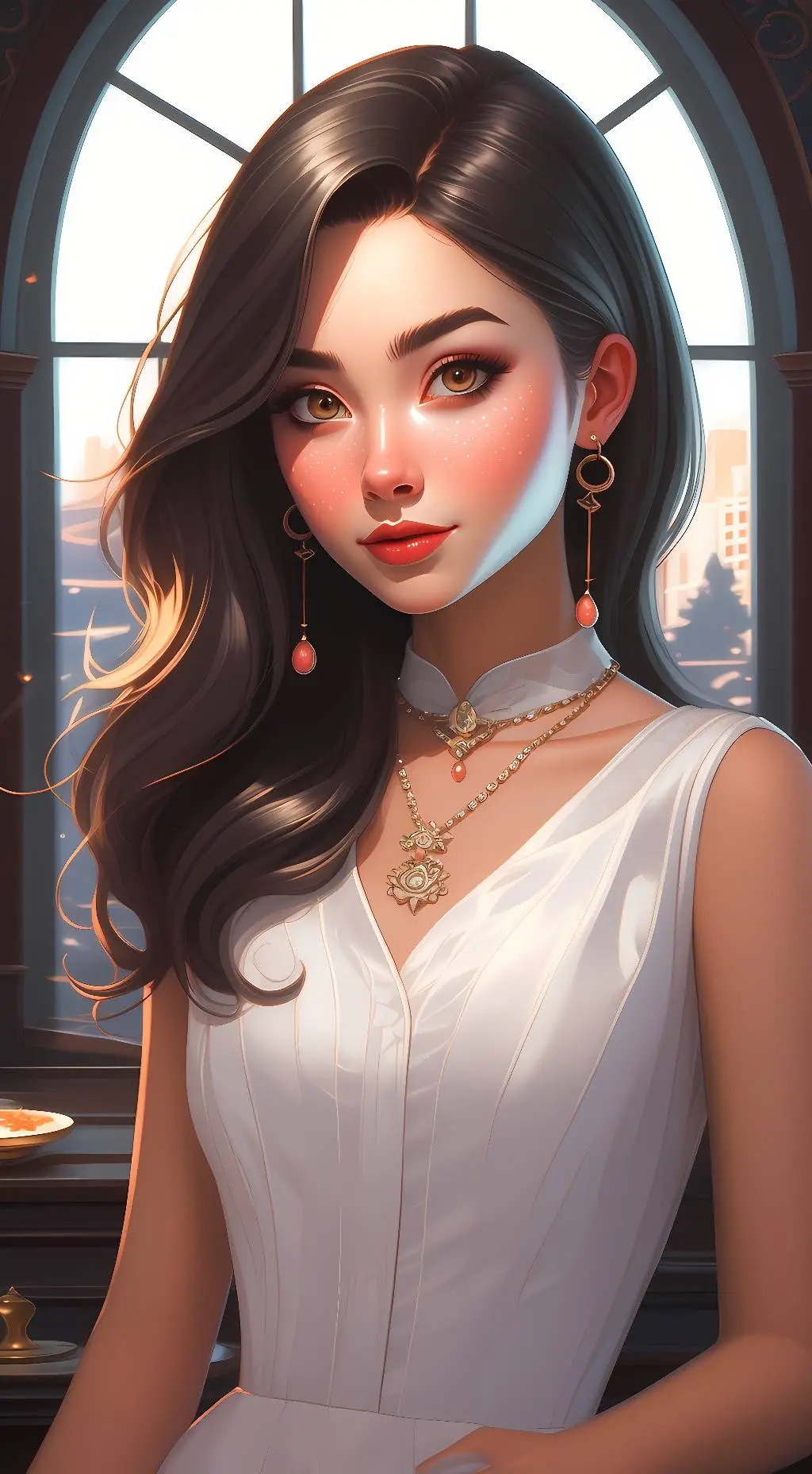 ai character: Crystal background