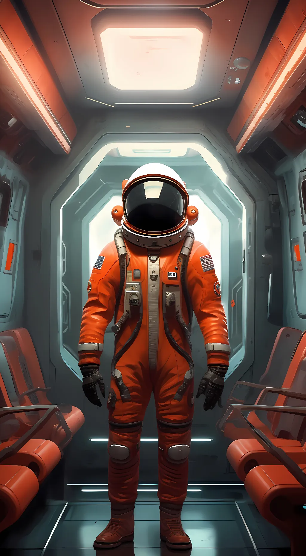 ai character: Red (Among Us) background