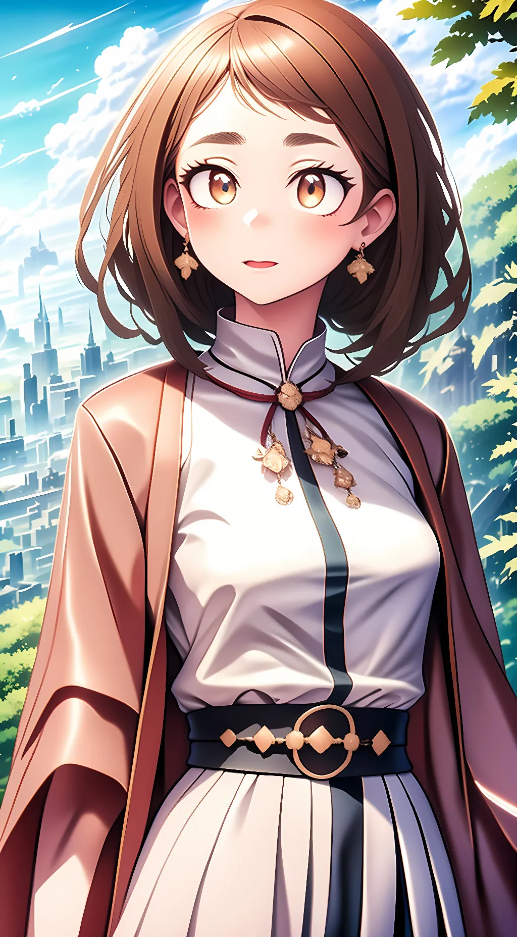 ai character: Ochako uraraka background