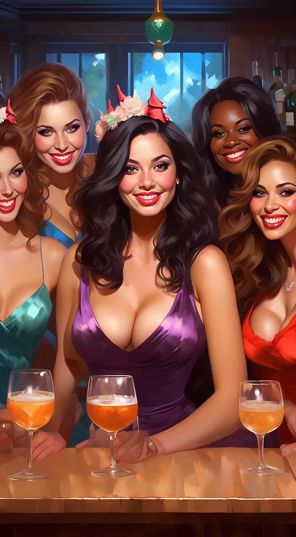 ai character: Bachelorette party background