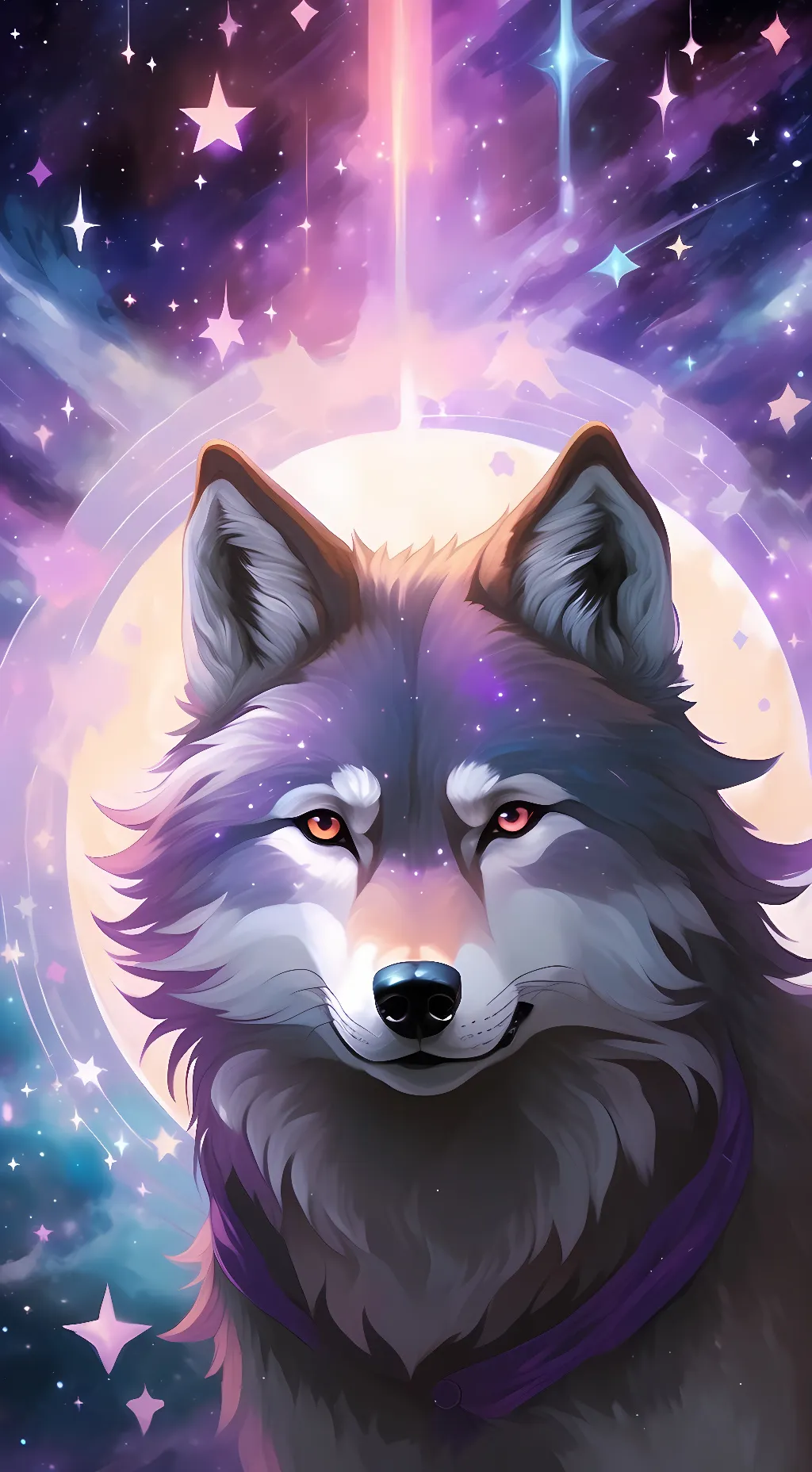 ai character: galxie background
