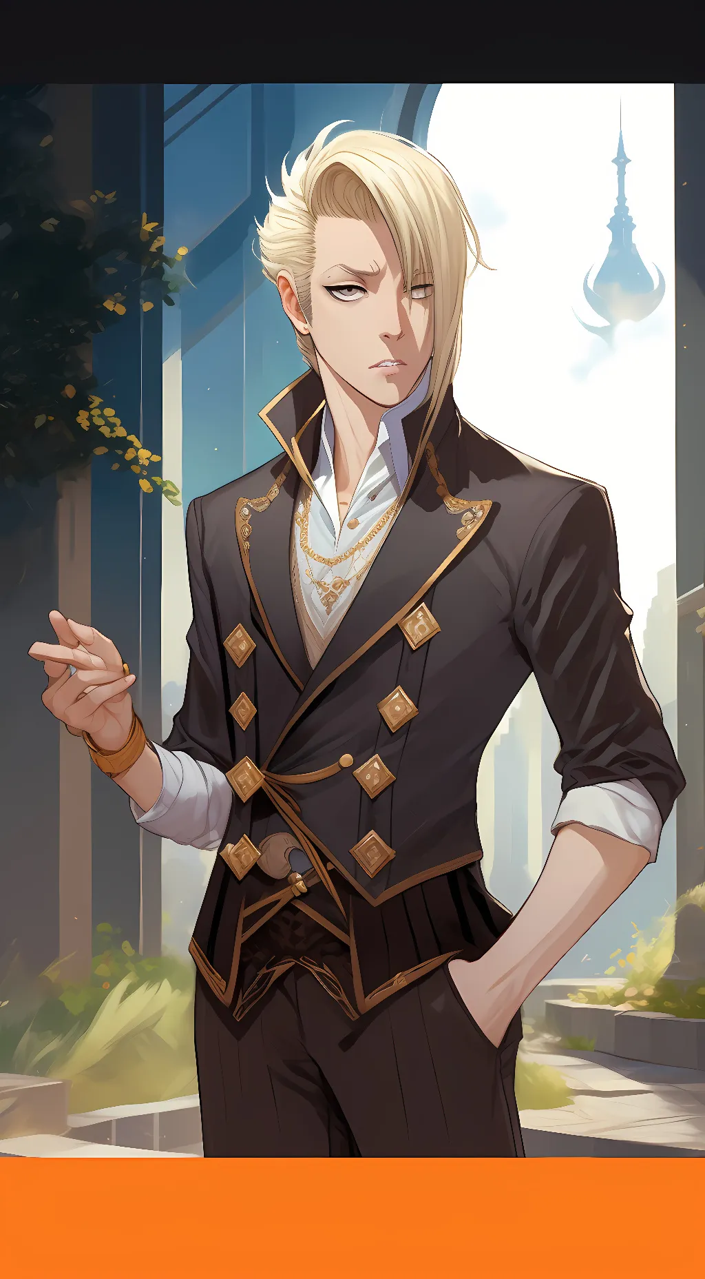 ai character: Izuru Kira  background