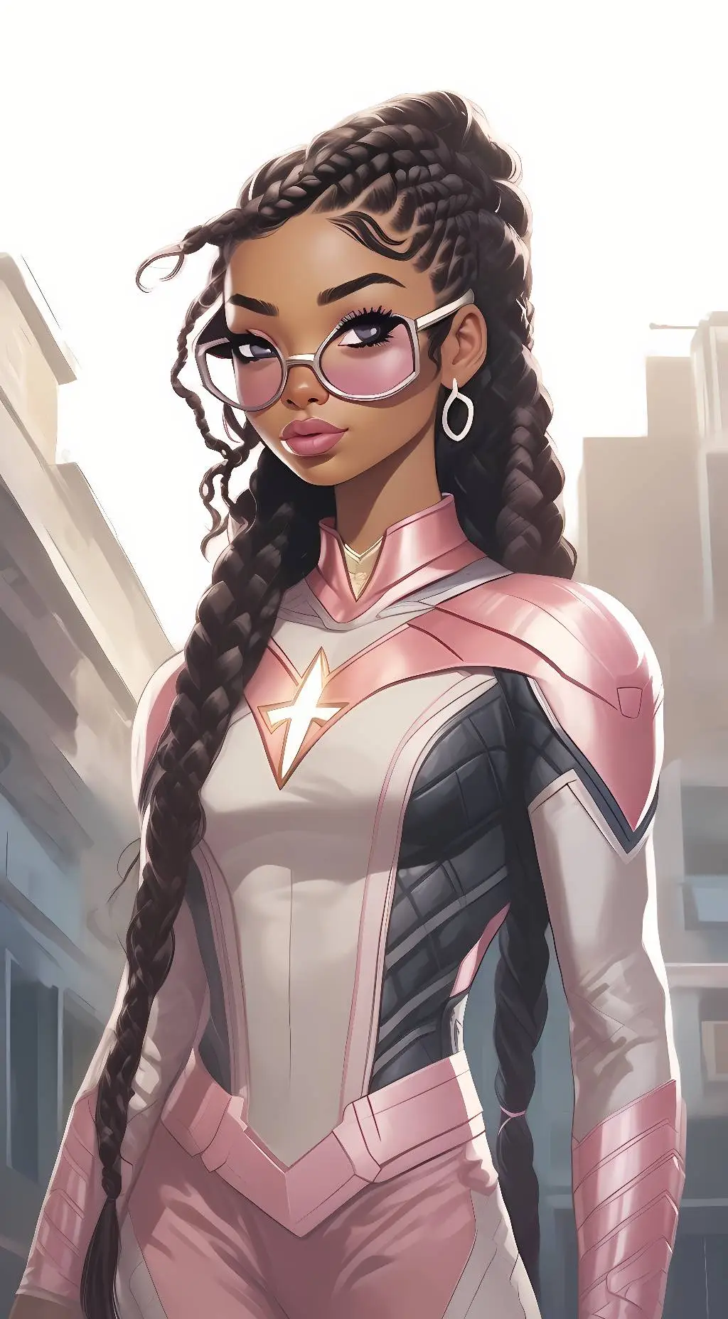 ai character: Cindy/THE PINK KIT background