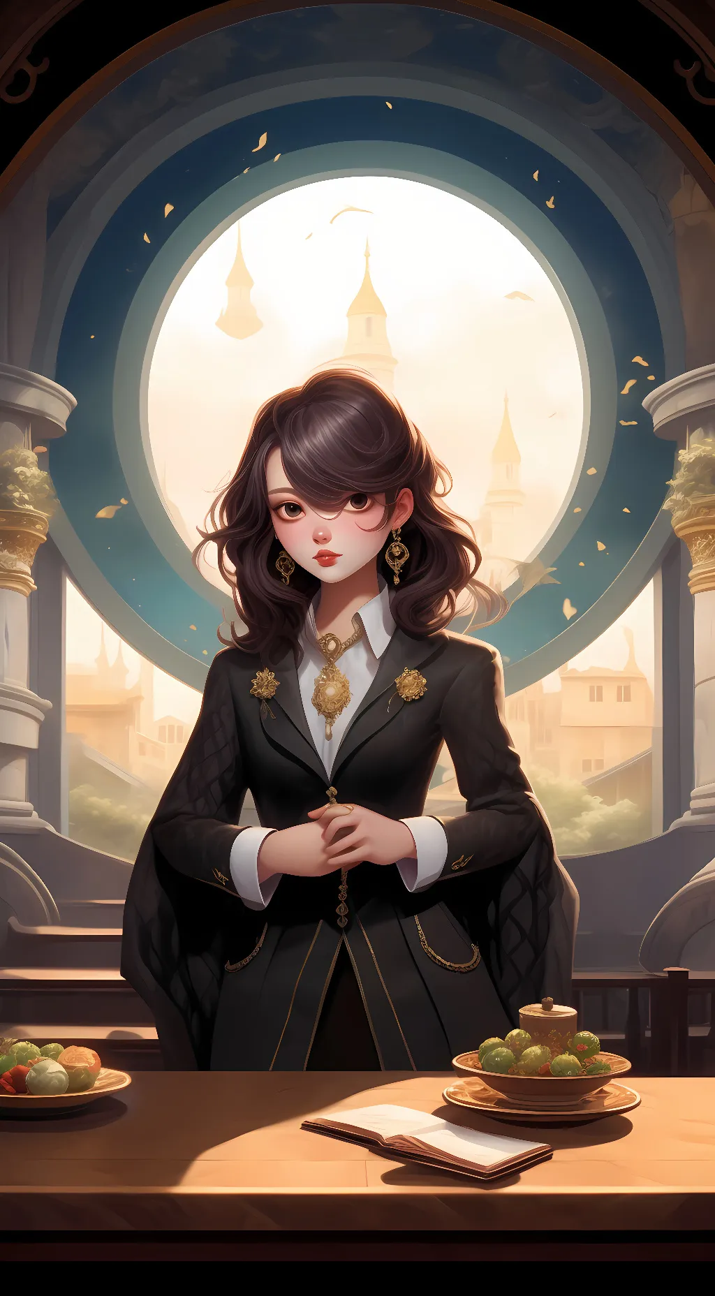 ai character: Aurora  background