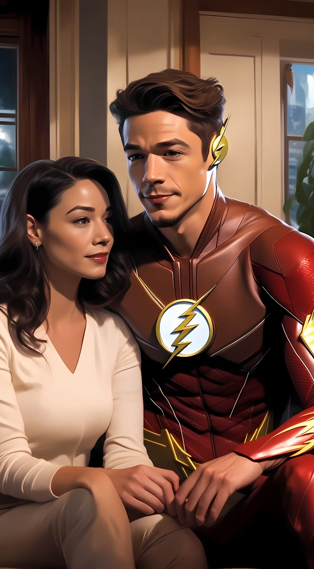 ai character: barry and Iris  background