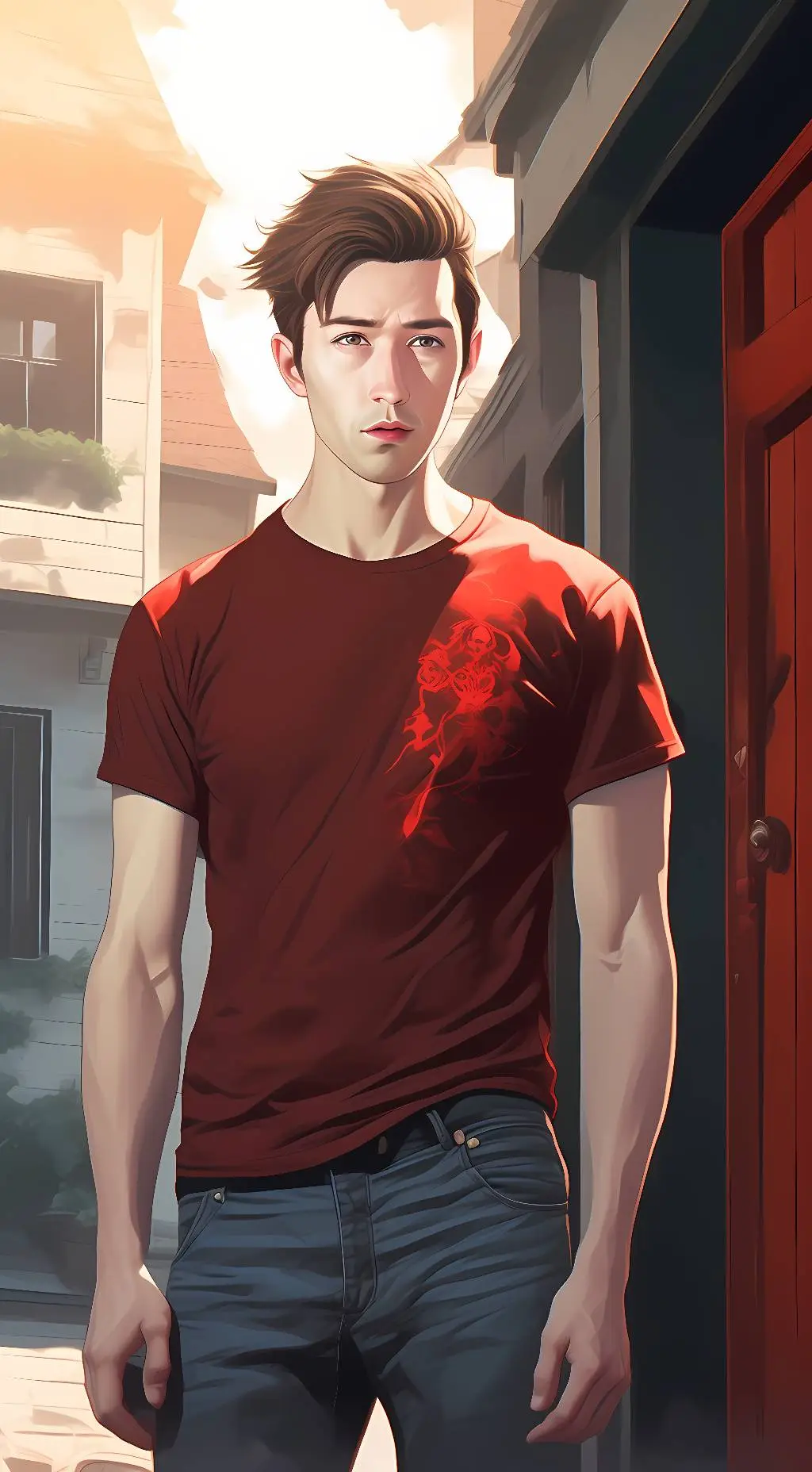 ai character: chad wild clay background