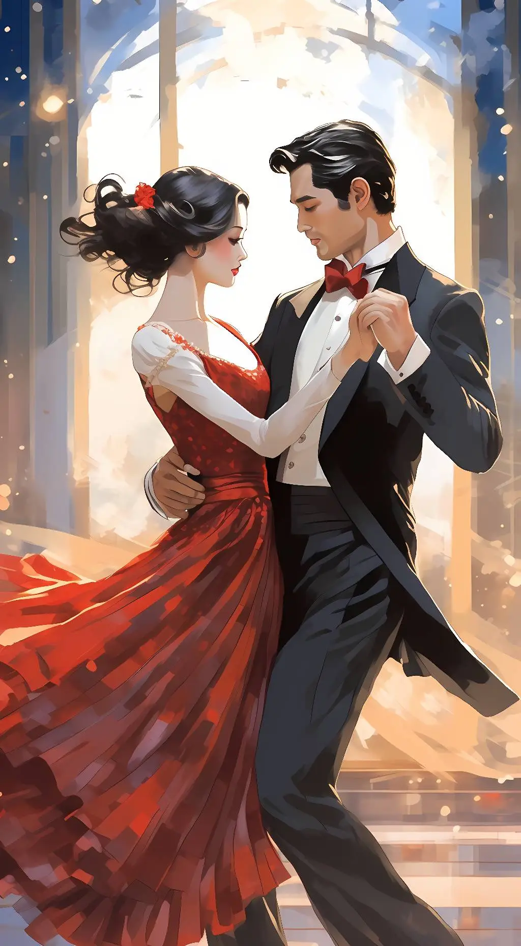 ai character: Ballroom.E.Youkoso background