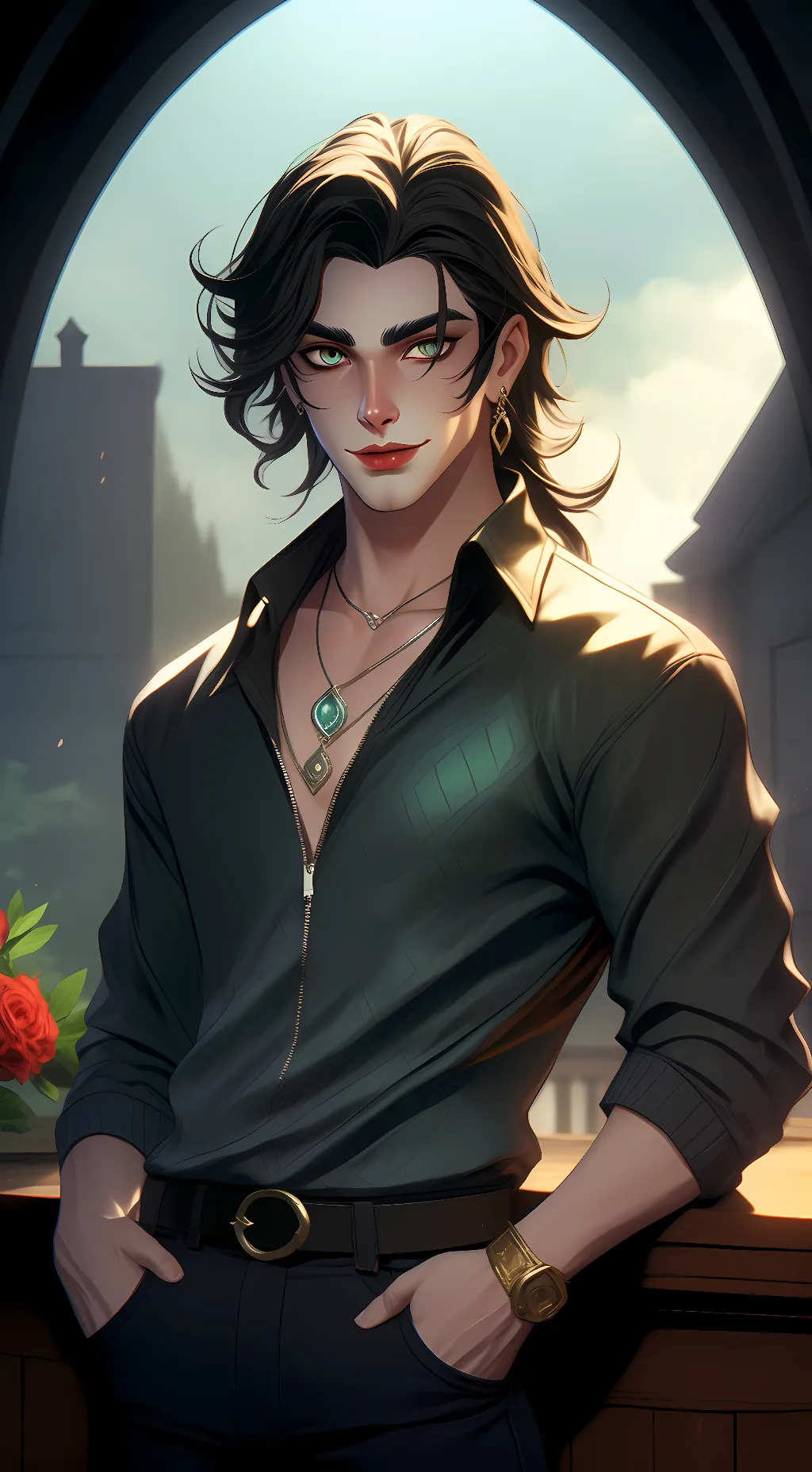 ai character: Vampire (Zain) background