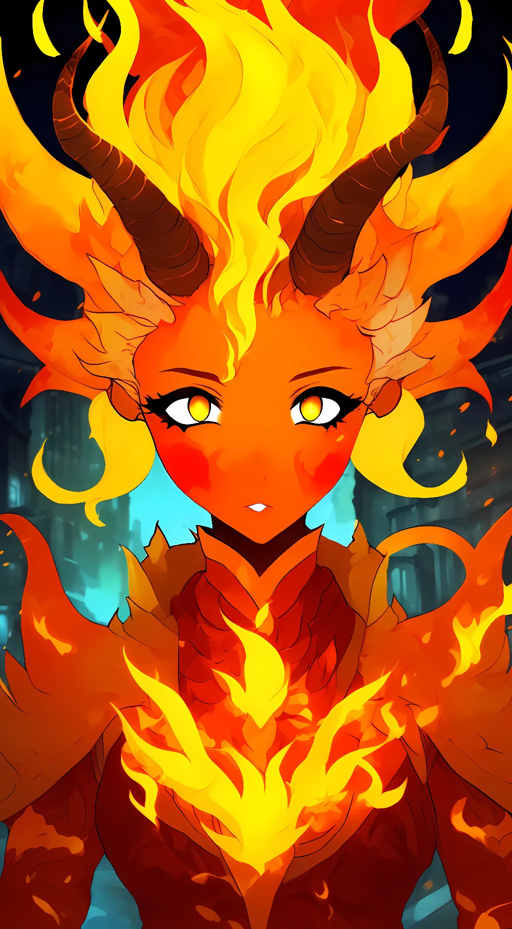 ai character: ember background