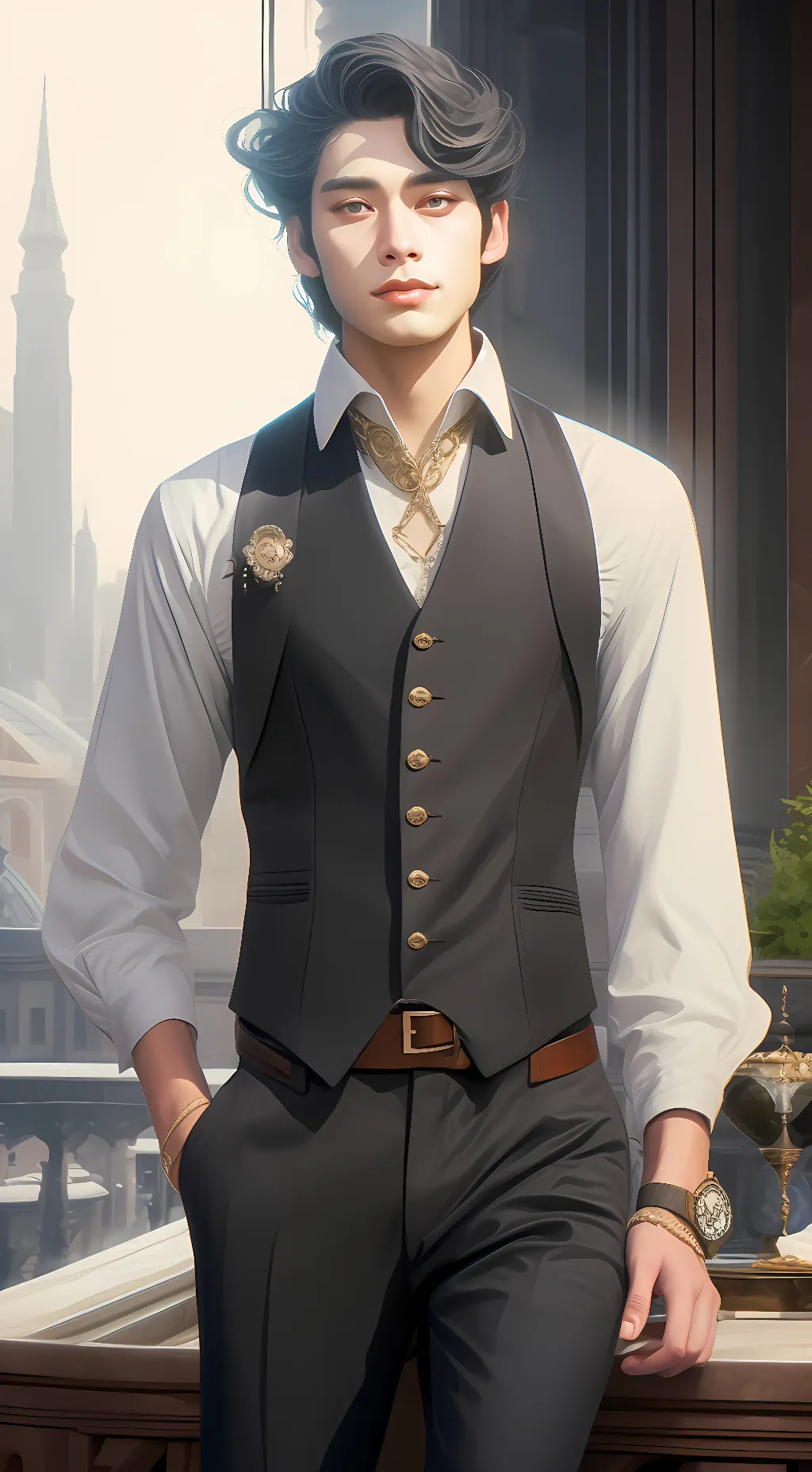 ai character: mark background