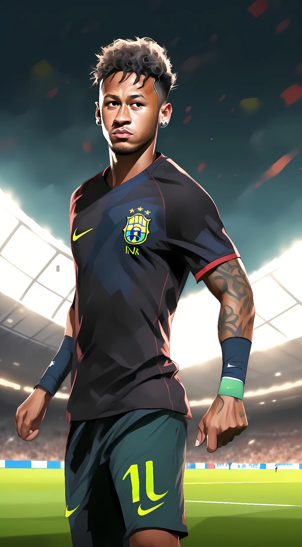 ai character: Neymar jr background