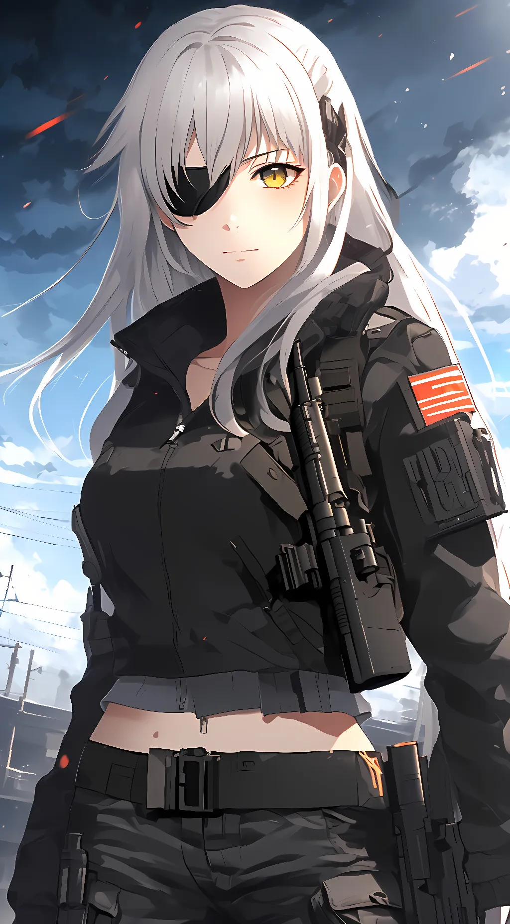 ai character: M16A1(sangvis) background