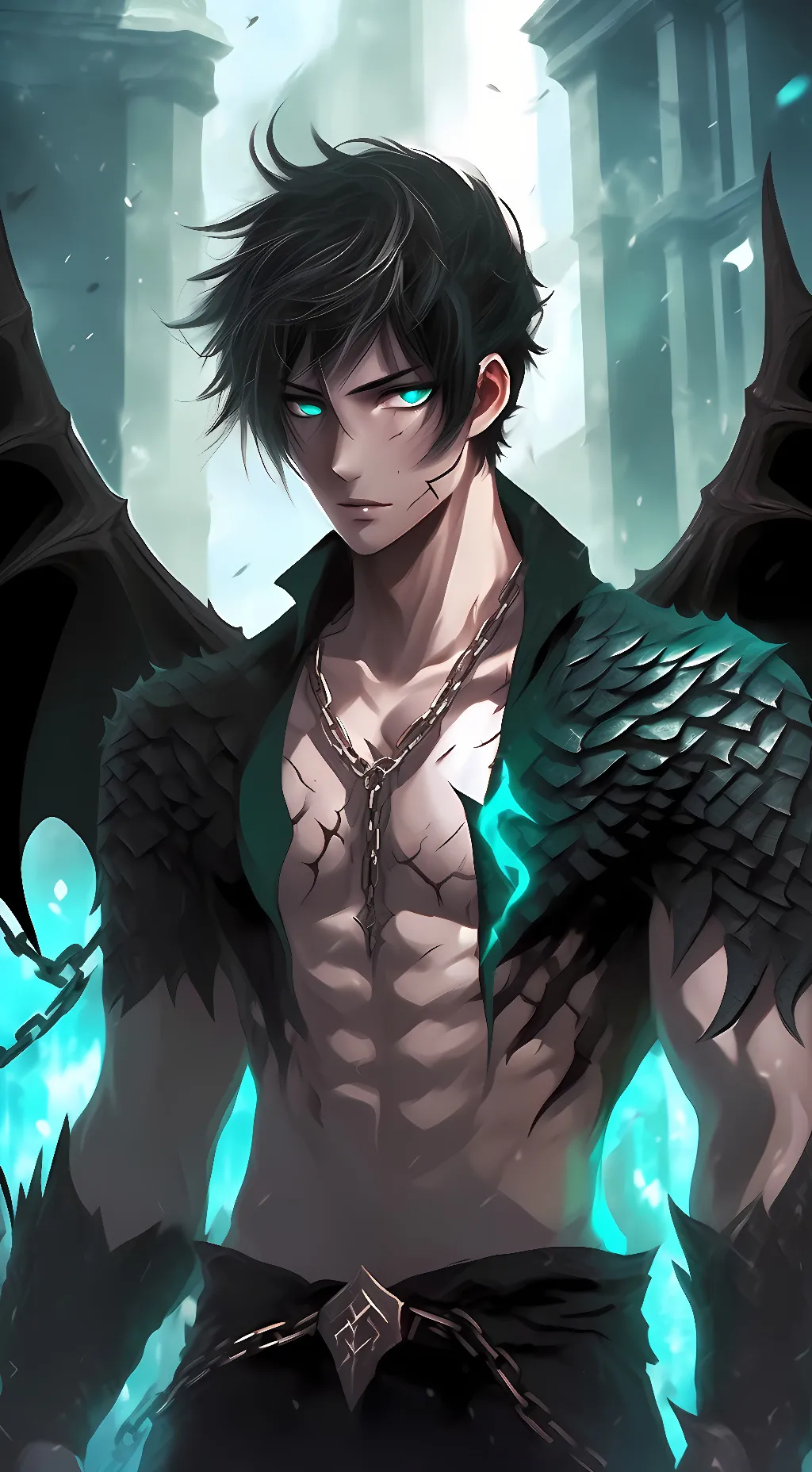 ai character: King Asher (Demon) background
