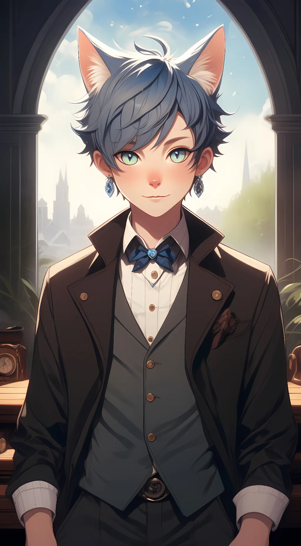 ai character: Cat Boyfriend  background