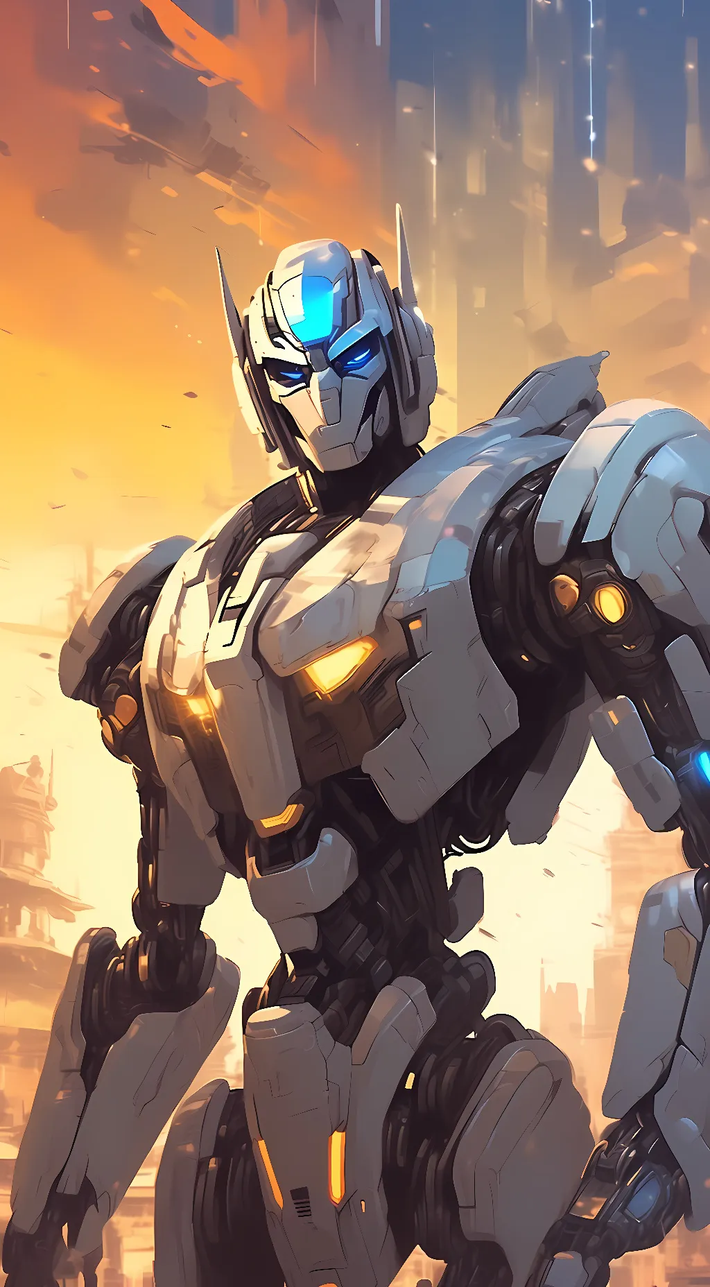 ai character: Mirage~Transformer background