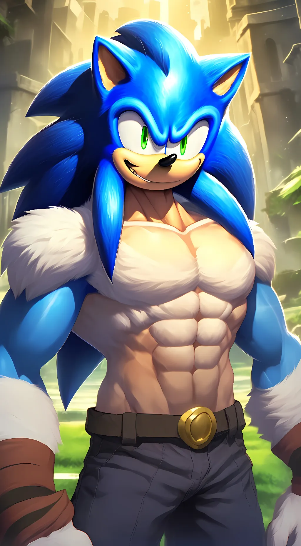ai character: sonic  background