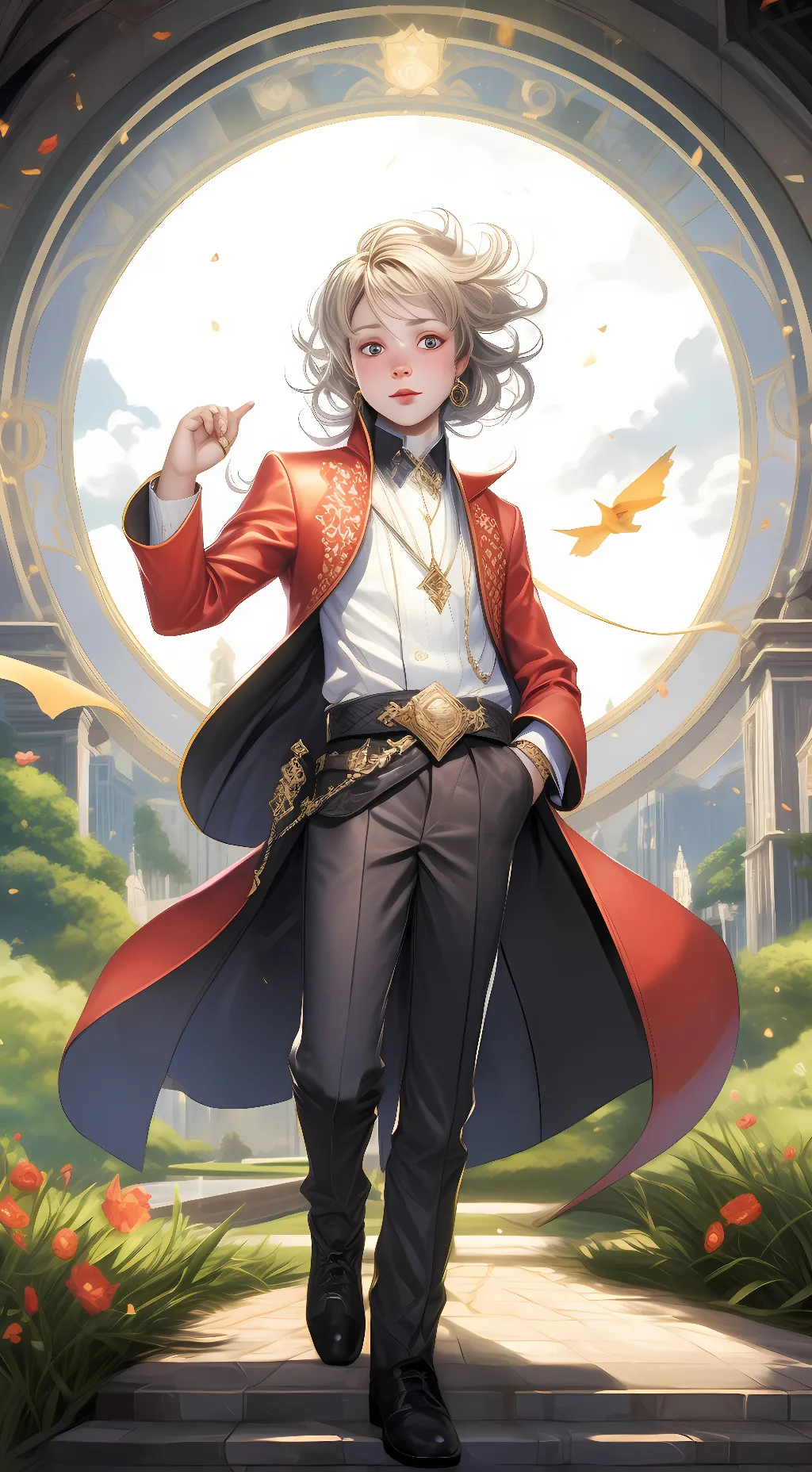 ai character: River dragon background