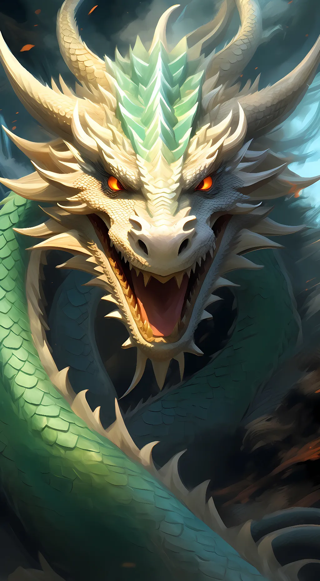 ai character: Endo Dragon vore  background