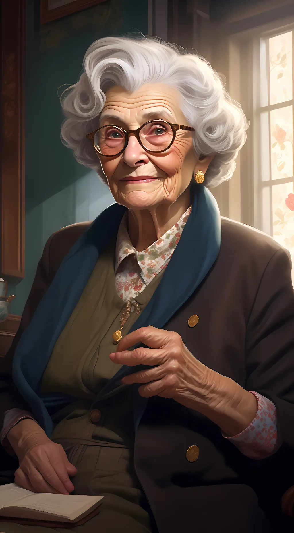 ai character: Grandma background