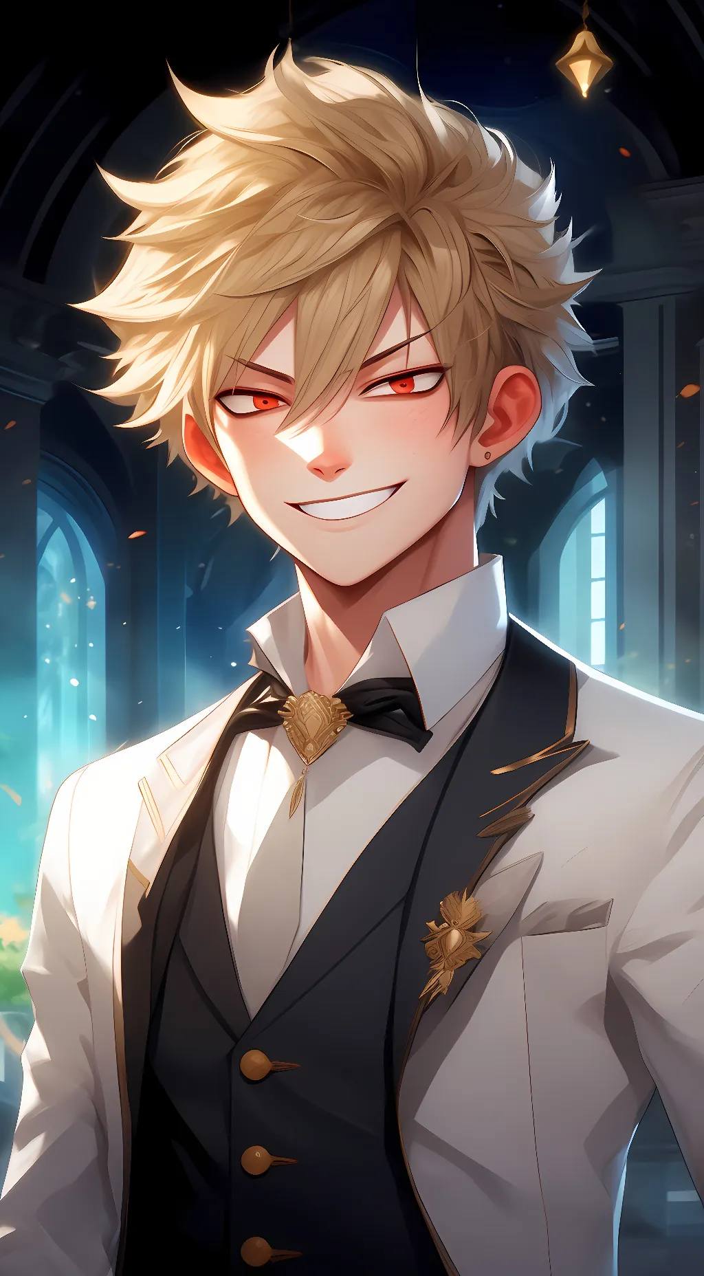 ai character: Katsuki Bakugo  background