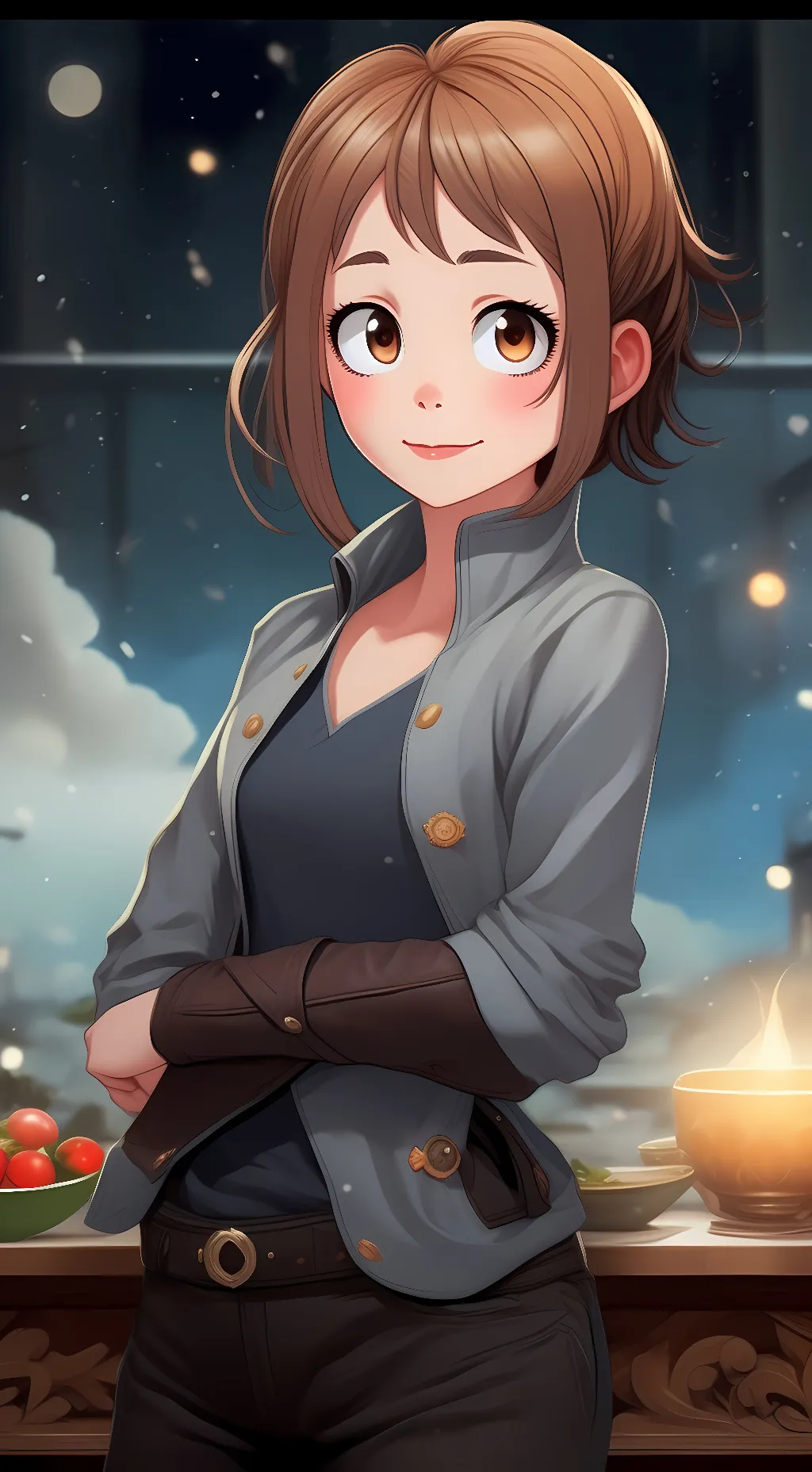 ai character: Uraraka  background