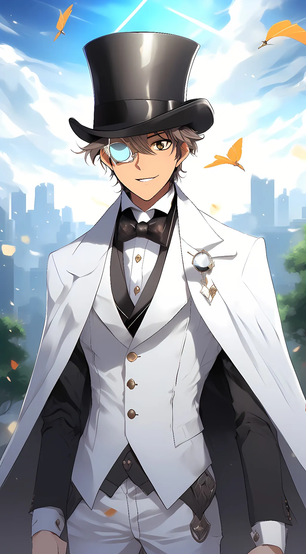 ai character: Kaito kid/Kuroba background