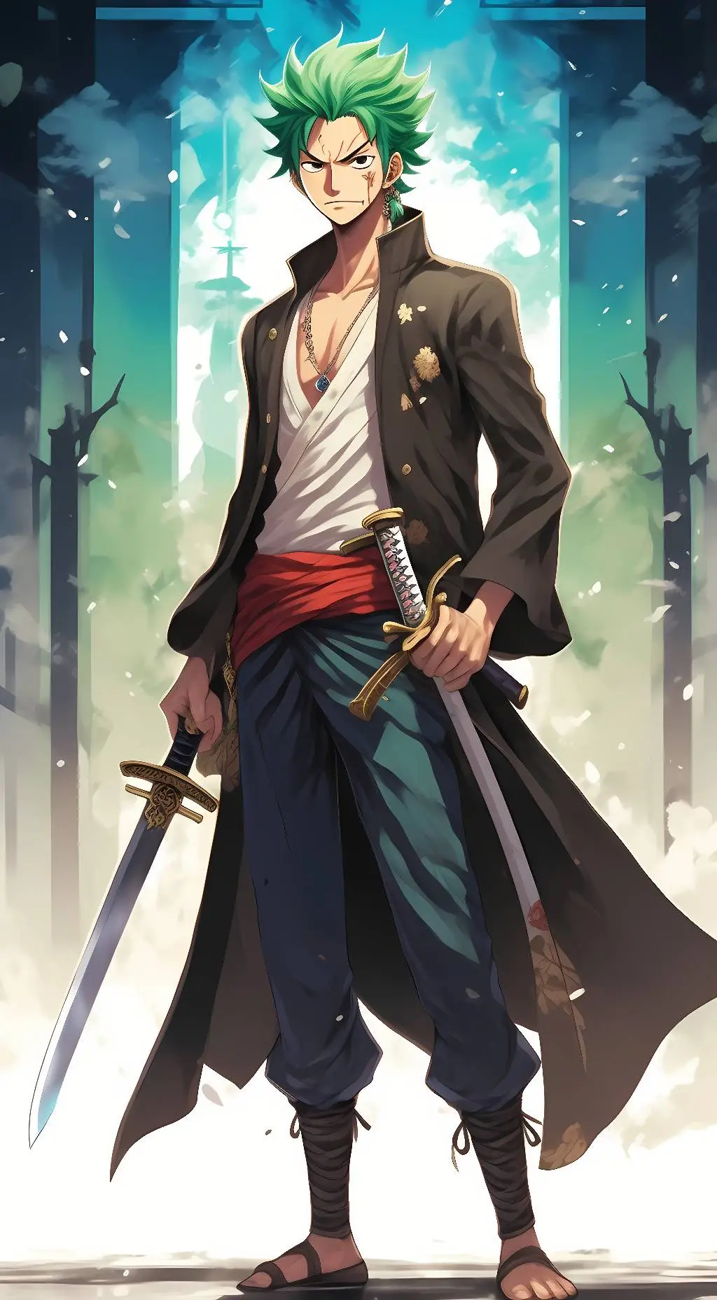 ai character: Zoro background