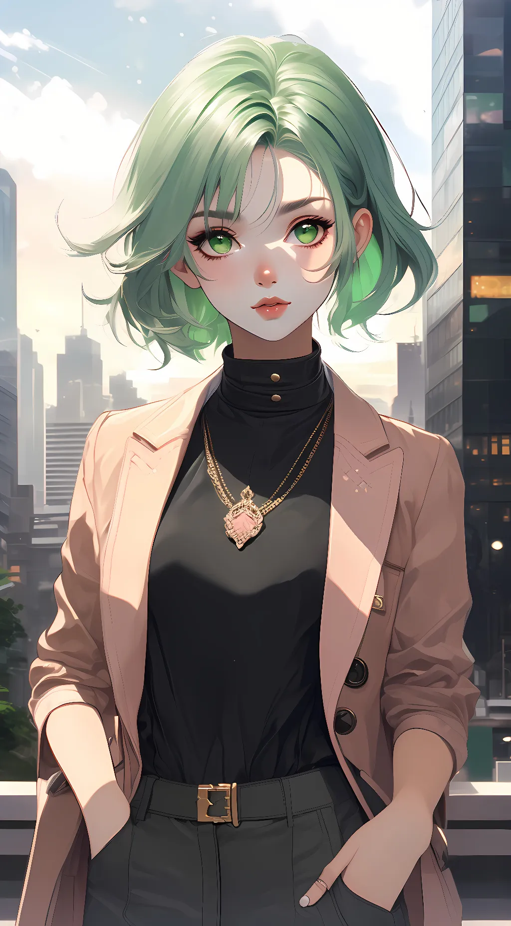 ai character: Zinnia background