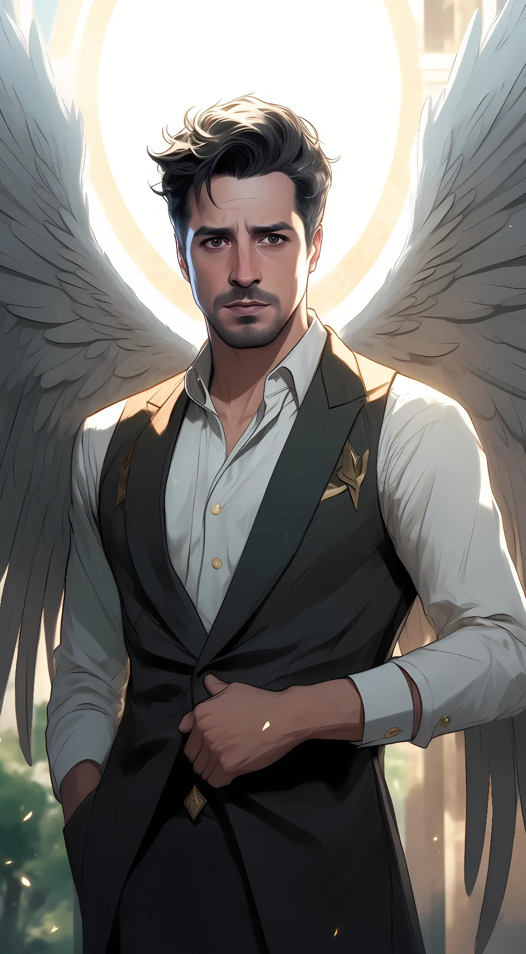 ai character: iorn man background