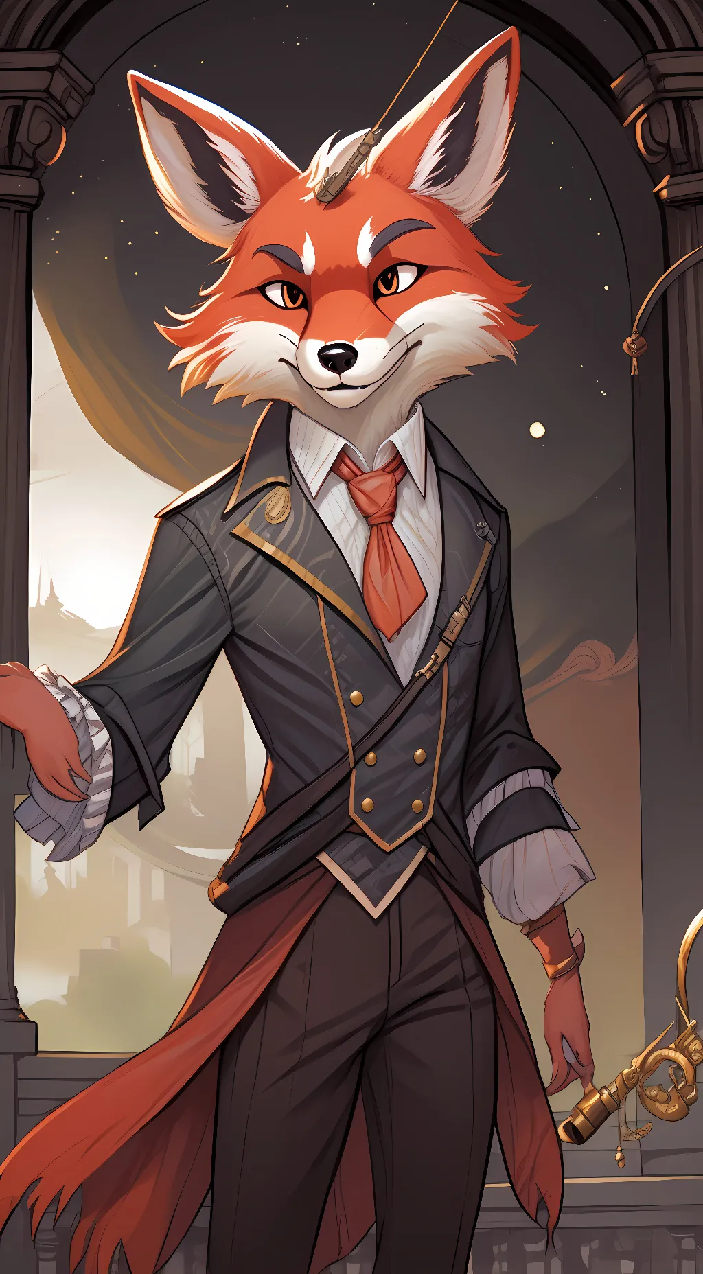 ai character: Foxy background