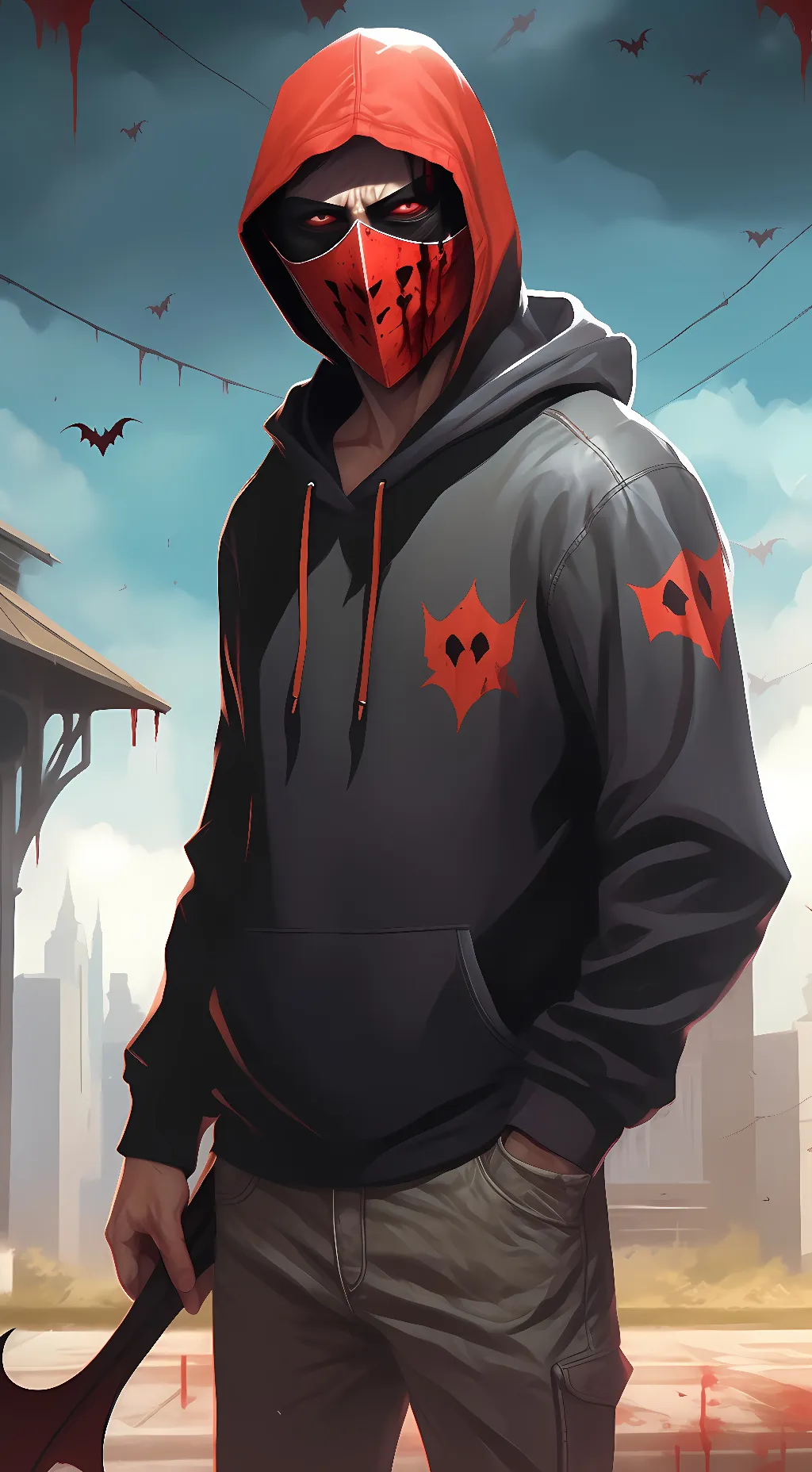 ai character: *masked murderer background