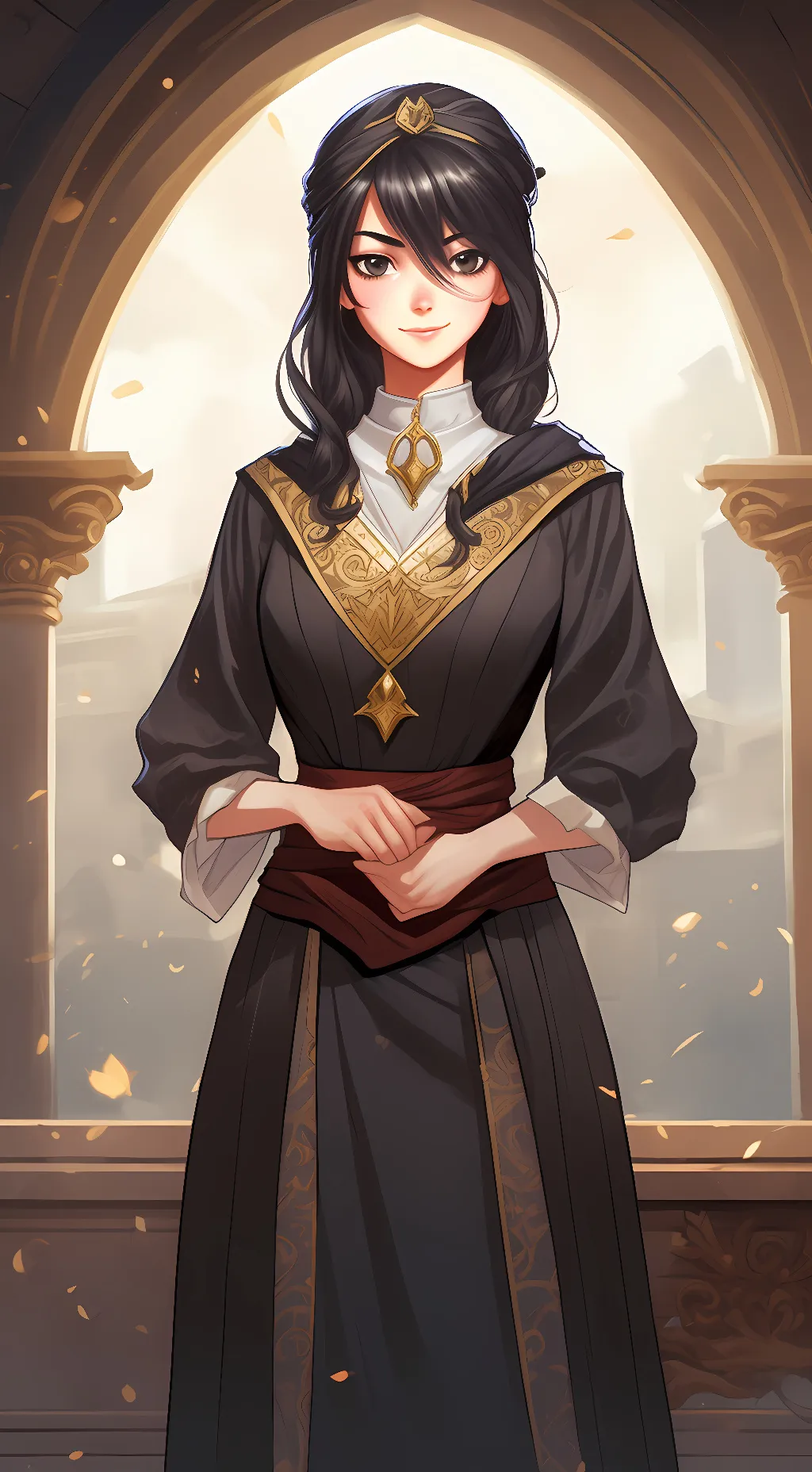 ai character: Nana shimura  background